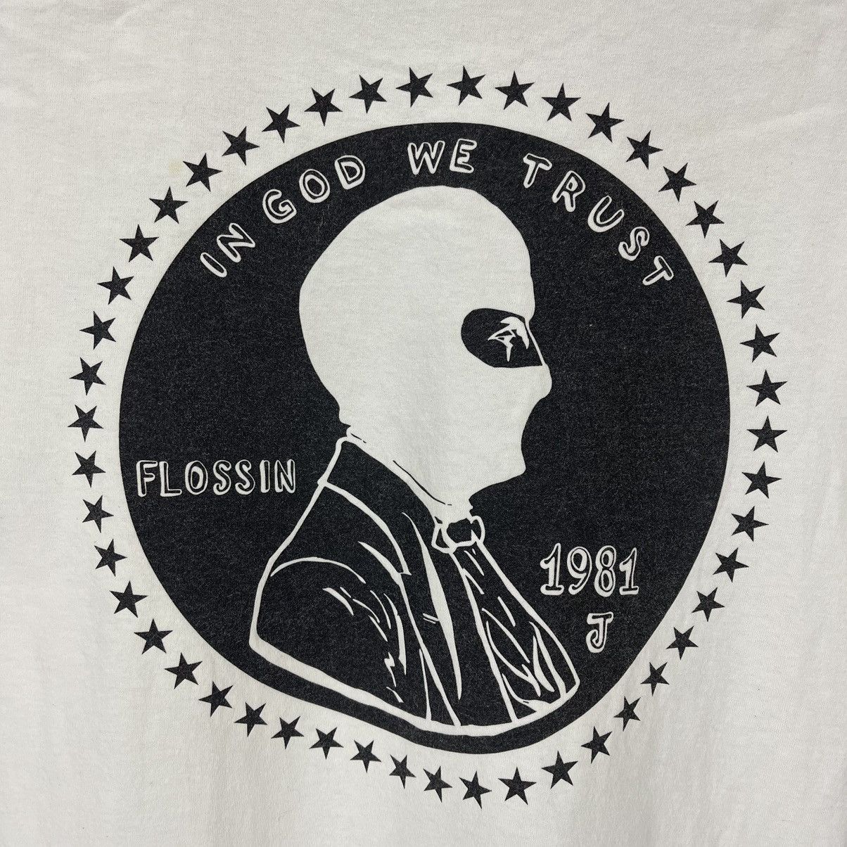 Other FLOSSIN In God We Trust Crew Neck T Shirt #1756/07 Size US M / EU 48-50 / 2 - 2 Thumbnail