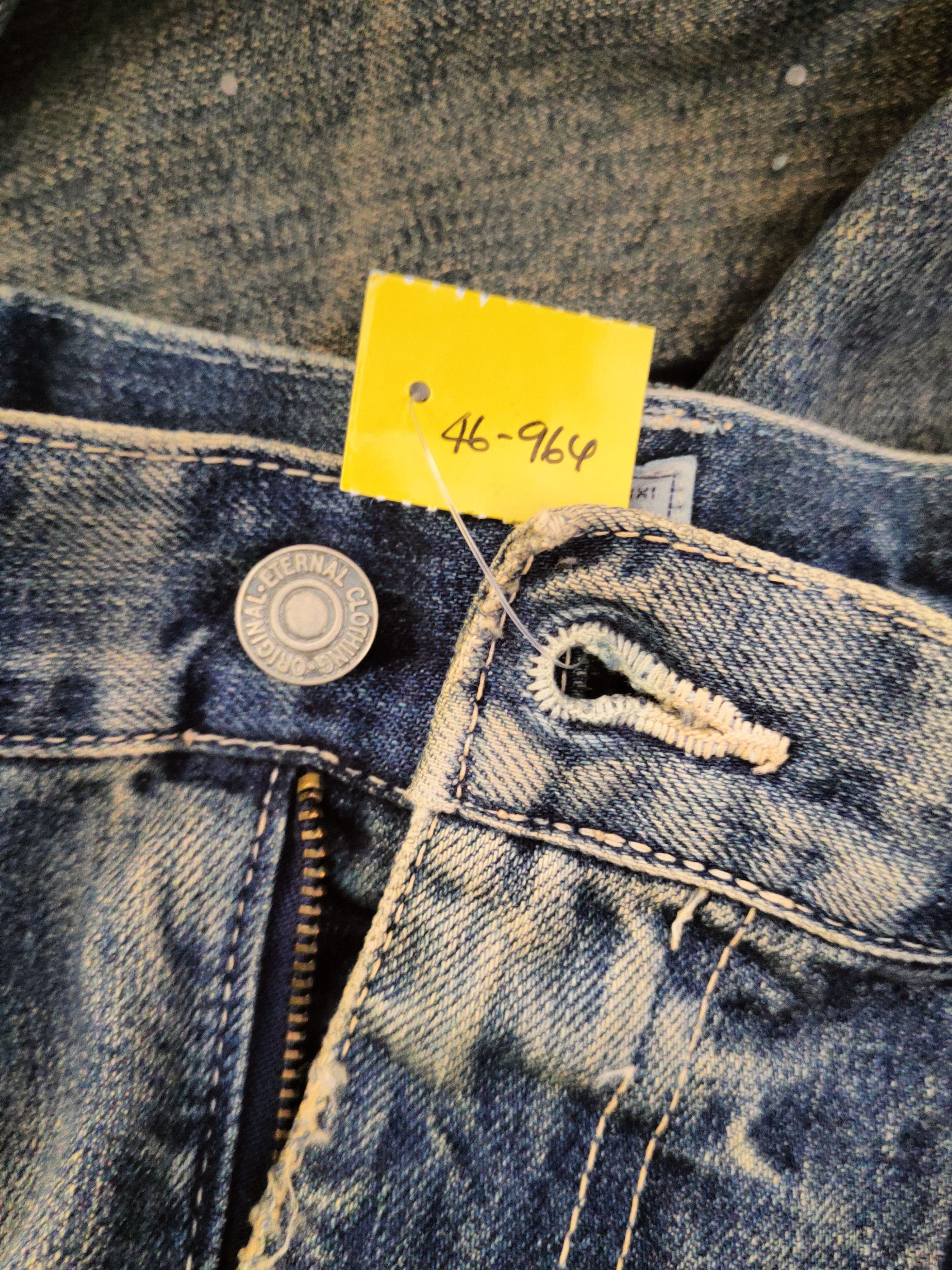Eternal DL Eternal Blue Distressed Ripped Jeans #46-964 Size US 34 / EU 50 - 16 Thumbnail