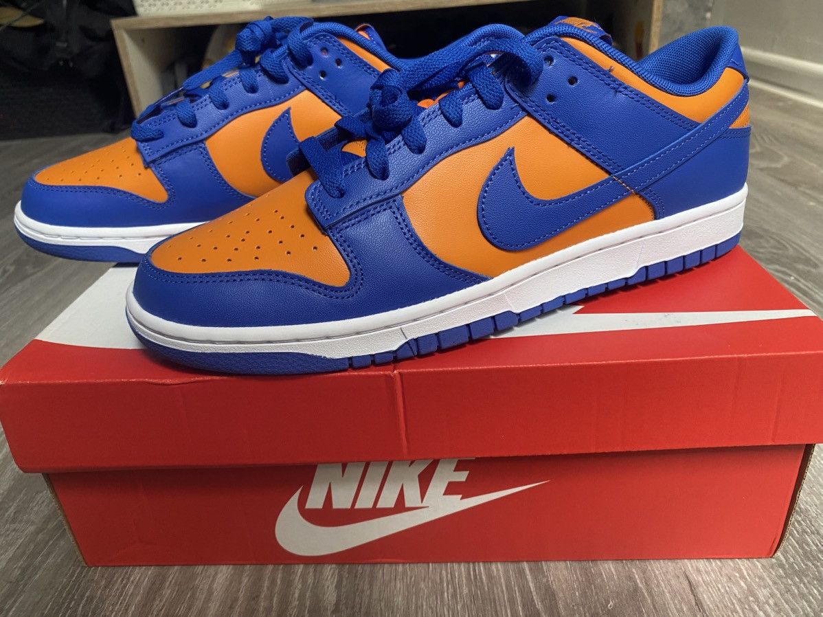 Nike Dunk low Orange/blue 45 11.5 Size US 11.5 / EU 44-45 - 5 Thumbnail