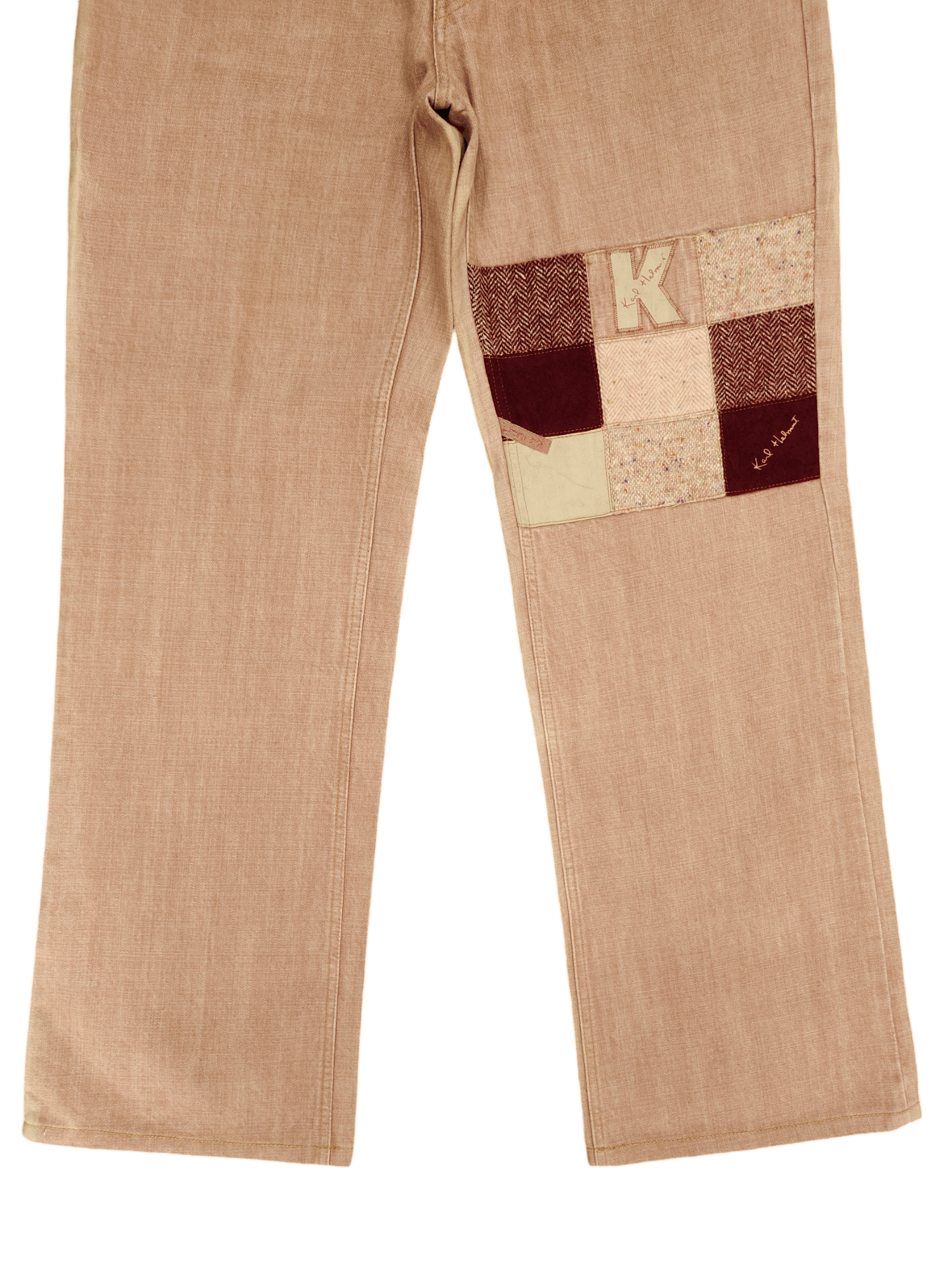 Karl Helmut 1990s Karl Helmut Heringbone Tweed Patchwork Denim Jeans Size US 33 - 5 Thumbnail