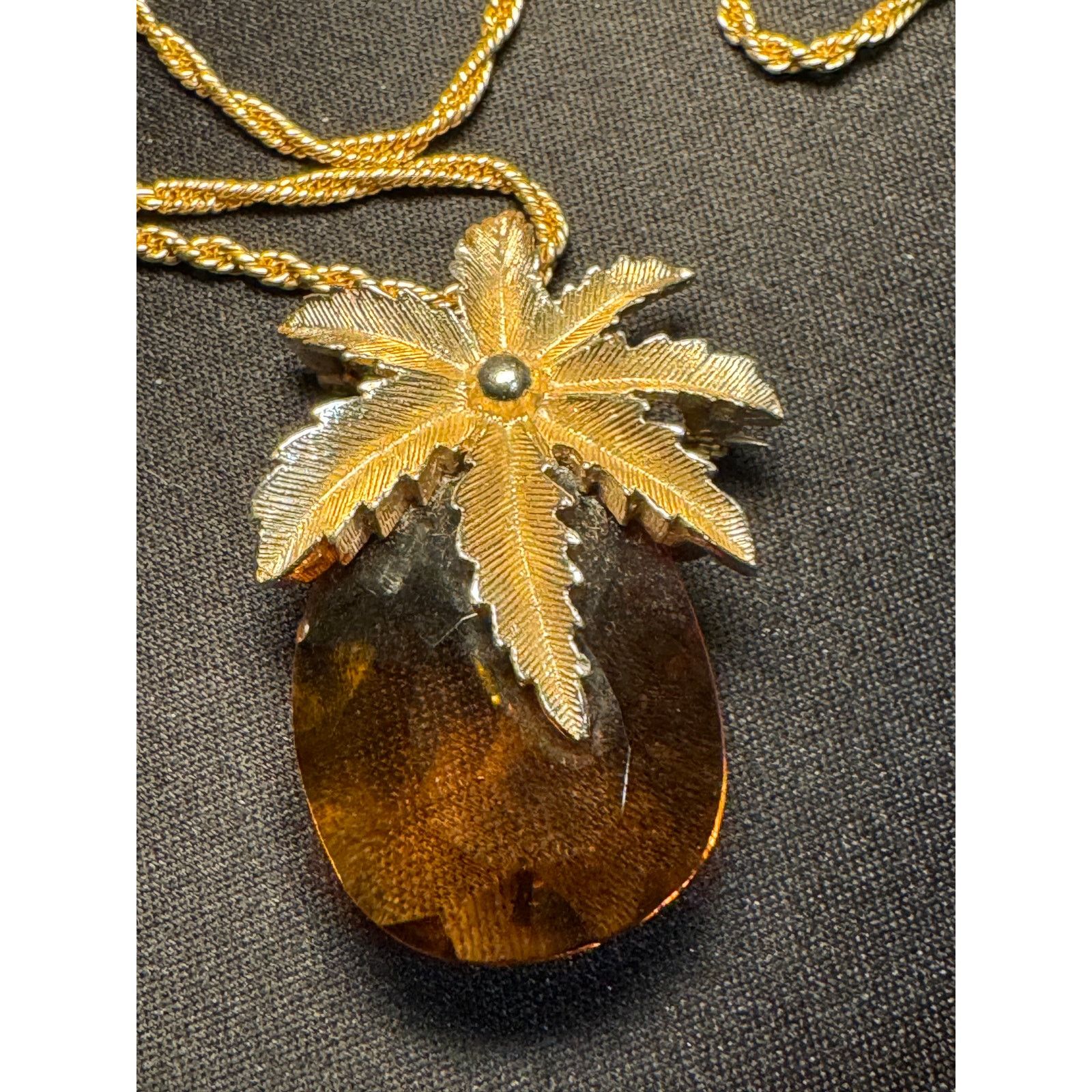 Other Sarah Coventry Autumn Haze Pineapple Necklace Gold Tone 20in Size ONE SIZE - 2 Thumbnail