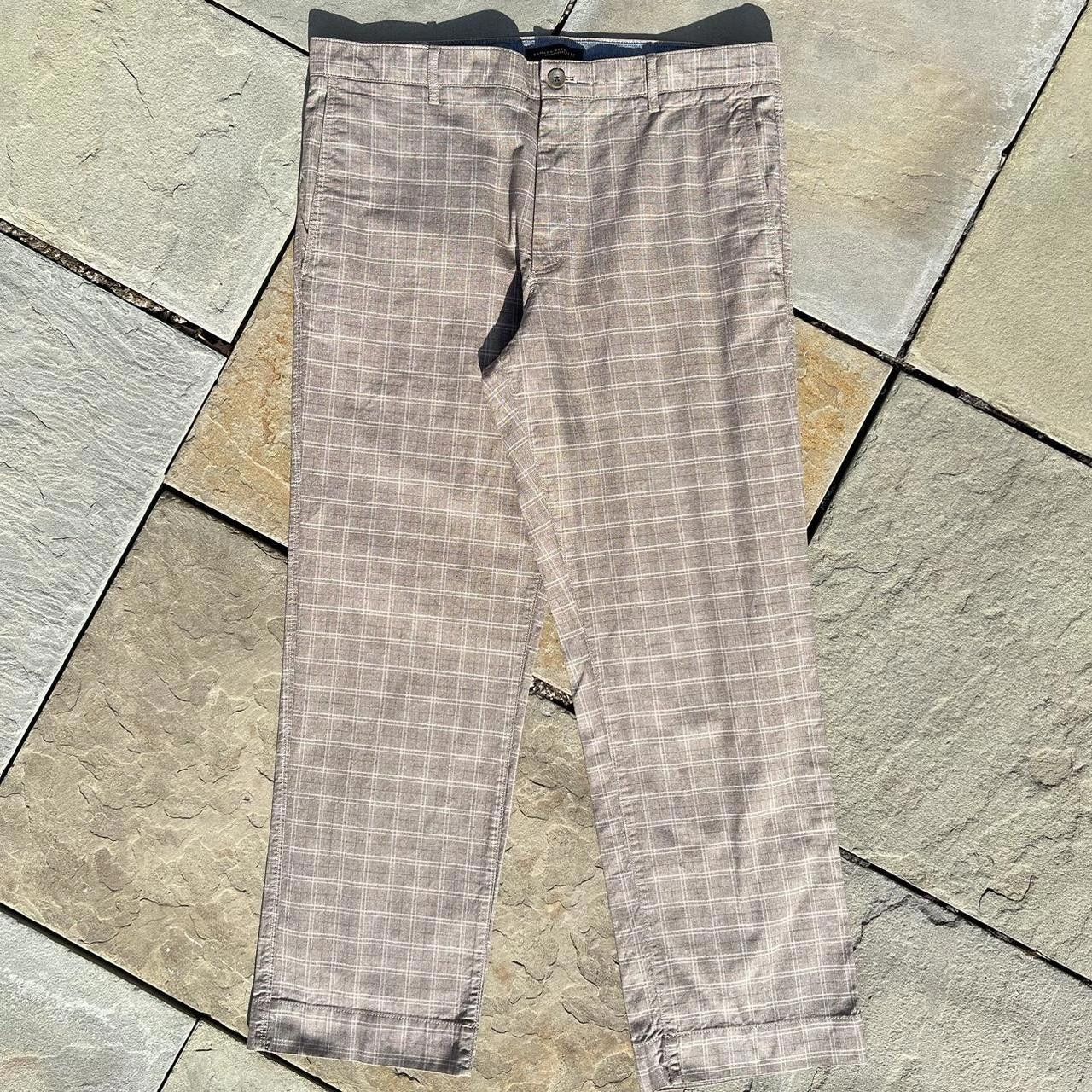 Banana Republic Tan Plaid Pattern Trousers Dress Pants Size US 36 / EU 52 - 1 Thumbnail