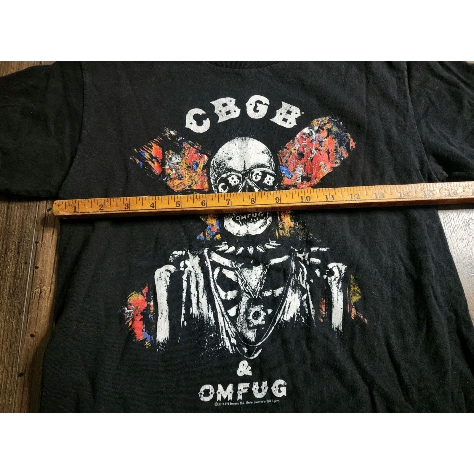 Vintage Mens XS CBGB & OMFUG - 315 Bowery L.L.C. - 2016 Skull T Shirt Underground Rock Shirt XS Black Mens Size US XS / EU 42 / 0 - 3 Thumbnail