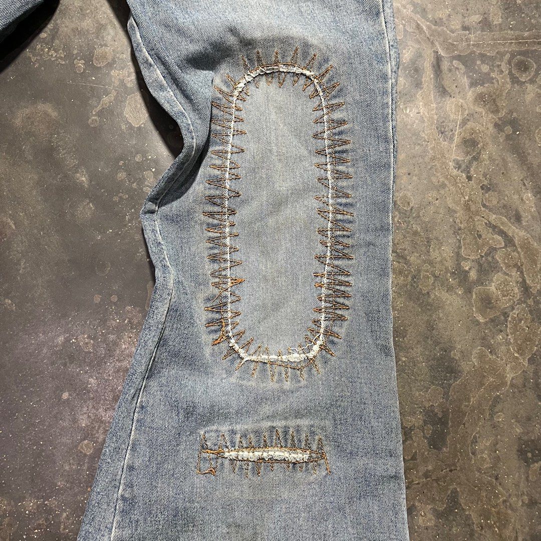 Hysteric Glamour triple xxx flare denim distressed Size US 28 / EU 44 - 5 Thumbnail