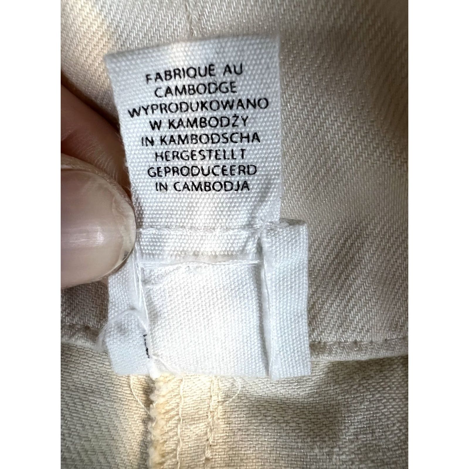 Joie VINTAGE Joie Pants Womens Sz 10 White Cotton Wide-Leg 90s Boho Grunge XSmall? No Size 32" / US 10 / IT 46 - 2 Thumbnail