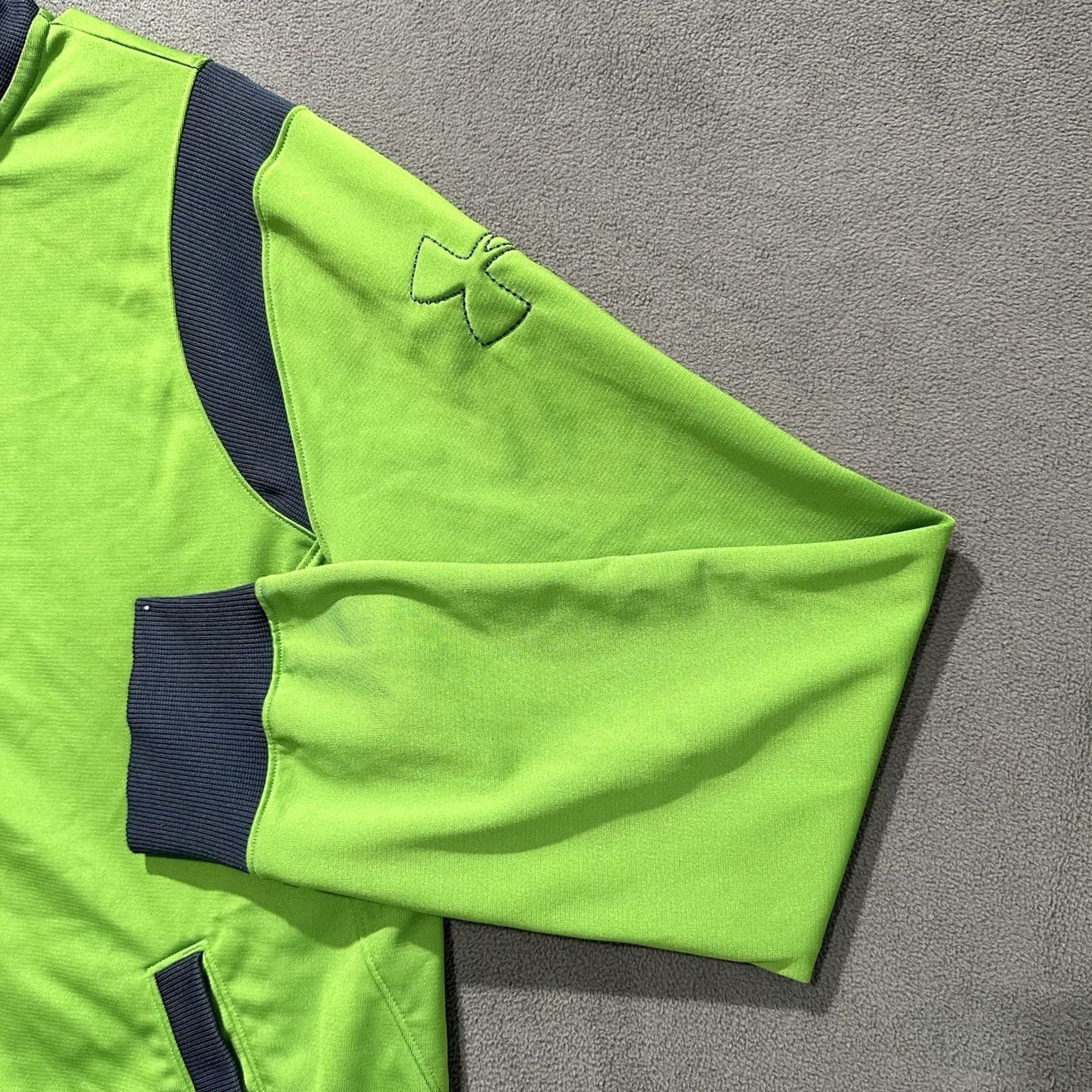 Under Armour Under Armour Track Jacket Mens XL Green Full Zip Windbreaker Casual Running & Jogging Womens? Size US XL / EU 56 / 4 - 6 Thumbnail