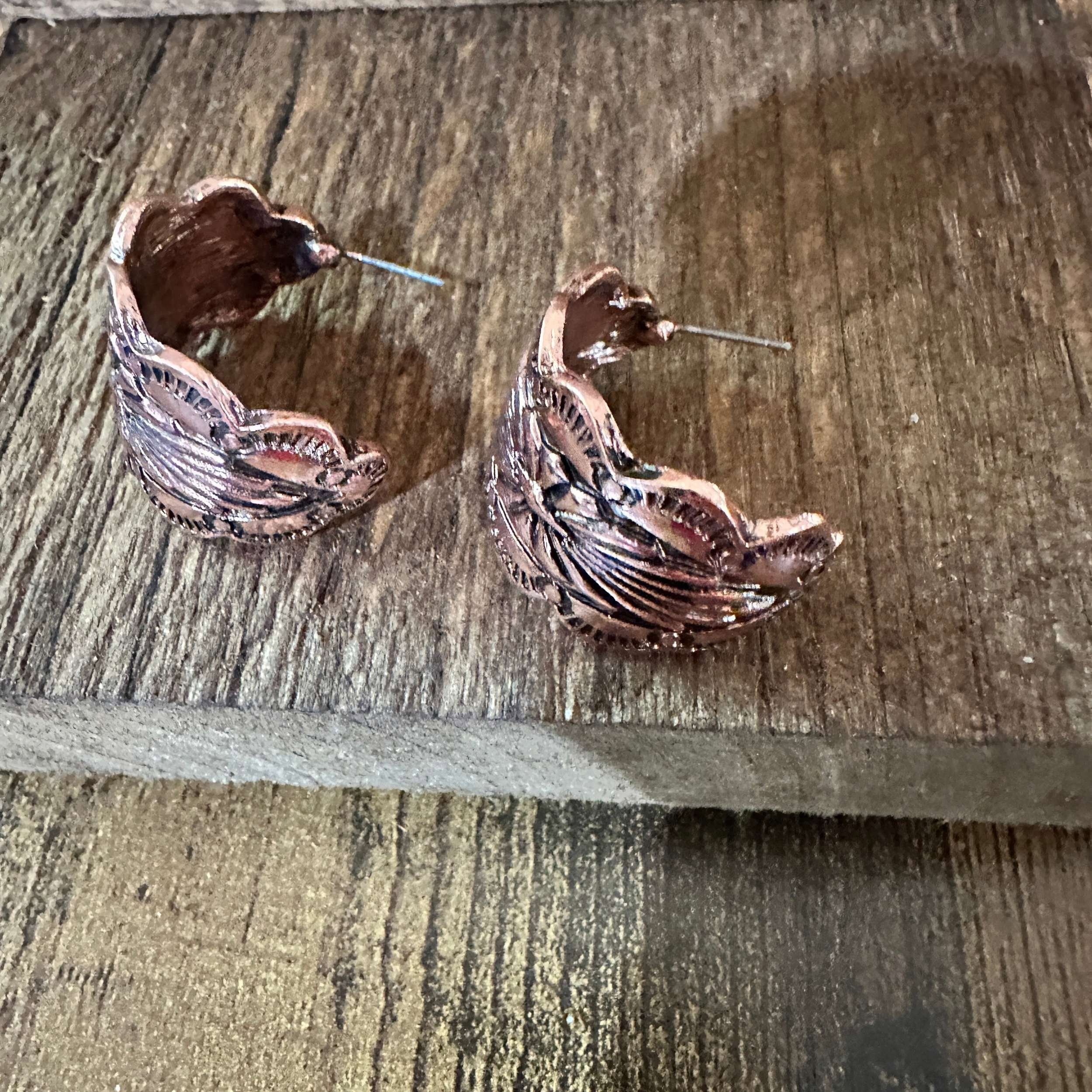 Other Copper Leaf Design Earrings: Embrace Western Elegance Size ONE SIZE - 5 Thumbnail