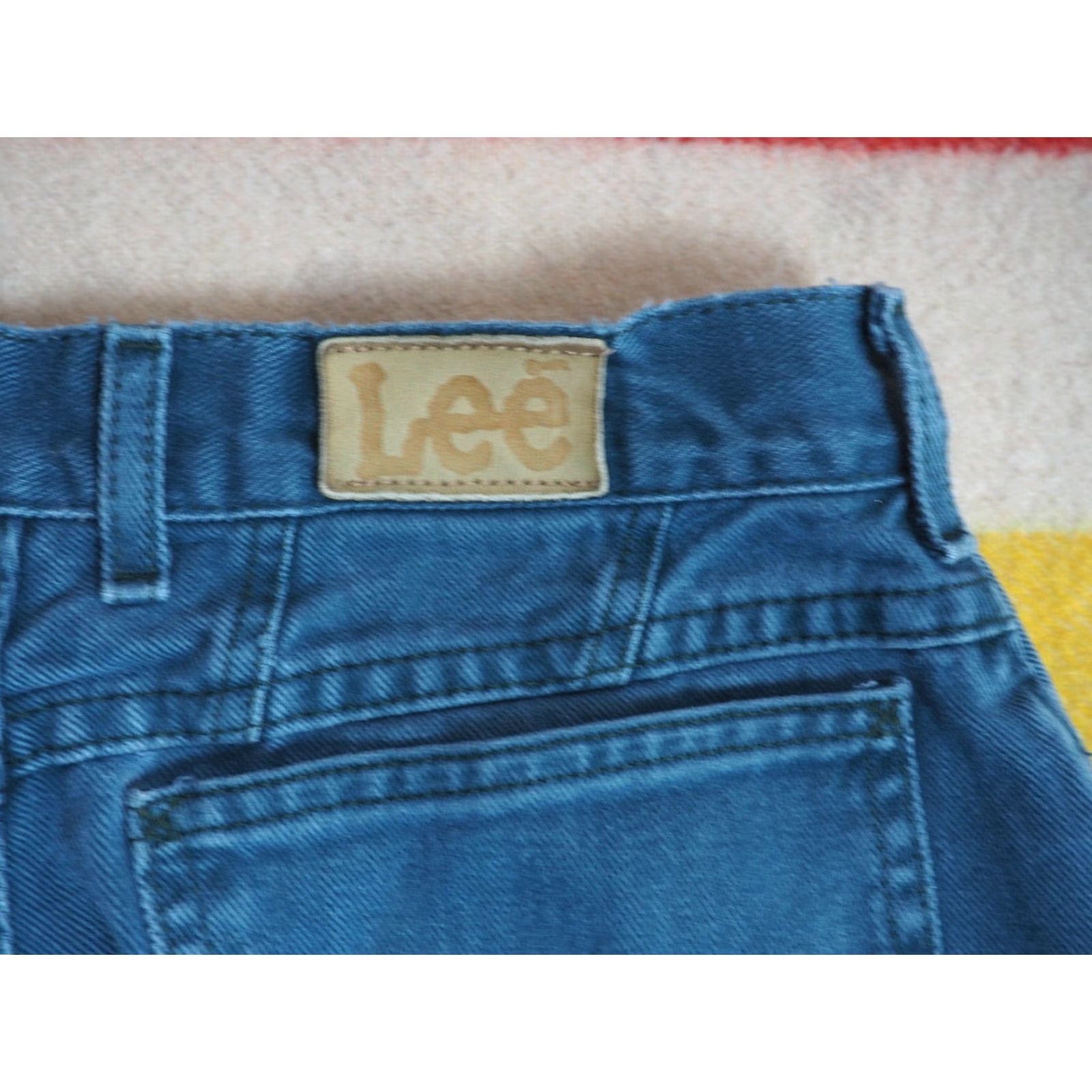 Lee VINTAGE LEE Jeans 27x26 Denim 80s 90s High Waist Mom Teal Spruce Blue Womens Size 27" / US 4 / IT 40 - 7 Thumbnail