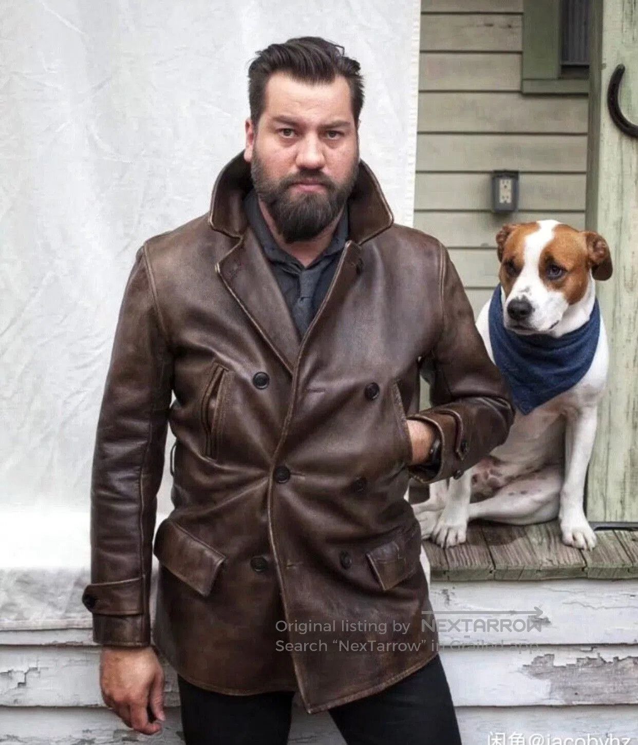 RRL Ralph Lauren vintage rrl leather parka with plaid lining. Size US M / EU 48-50 / 2 - 2 Thumbnail