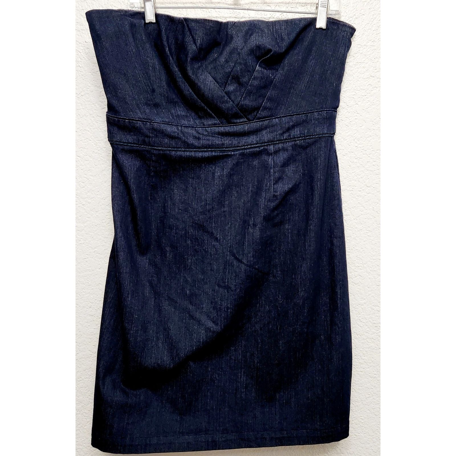 Other New York & Company Dark Blue Strapless Pleated Mini Dress 14 Size XL / US 12-14 / IT 48-50 - 1 Thumbnail