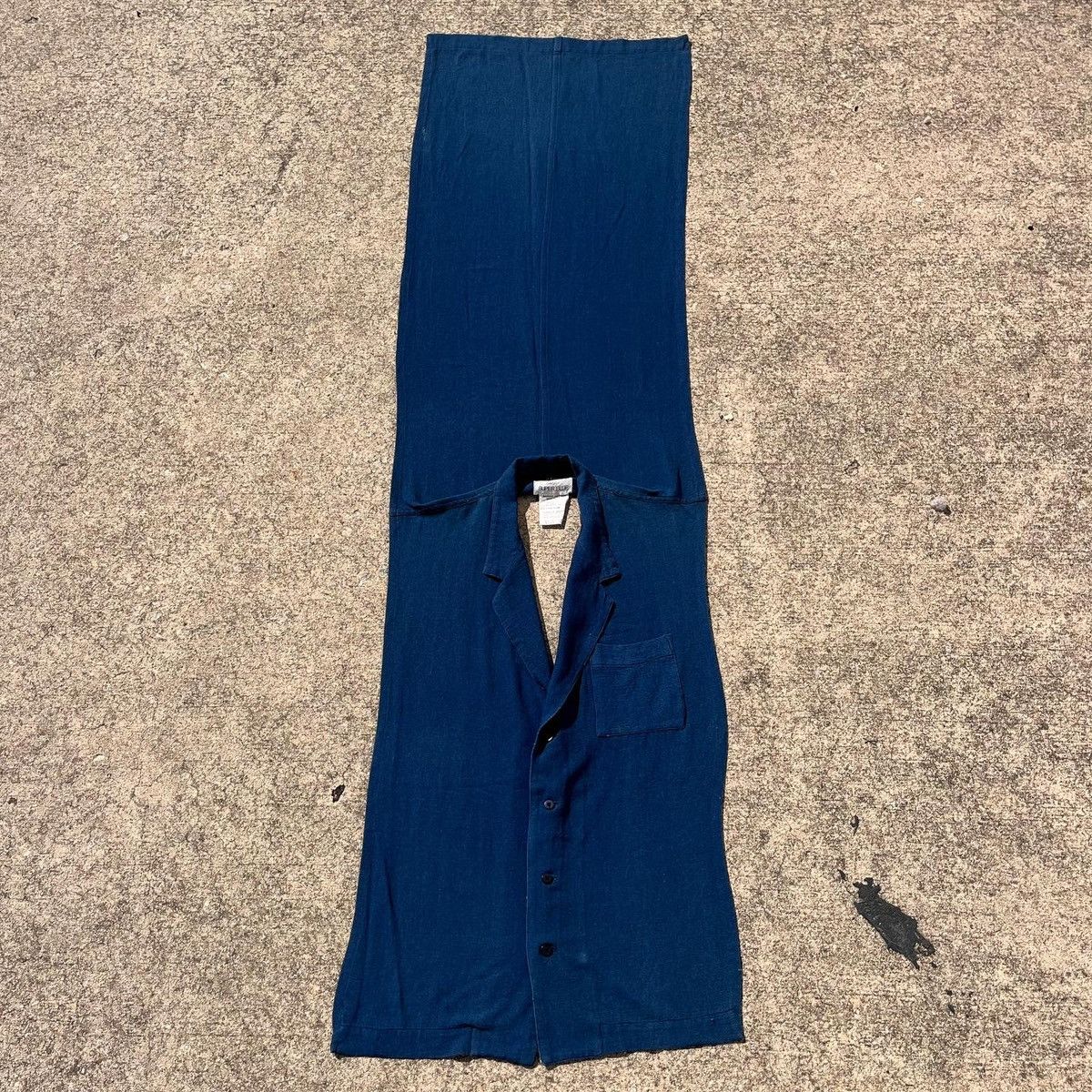 Yohji Yamamoto Pour Homme 1980s blue grey check wool double pocket overshirt M L