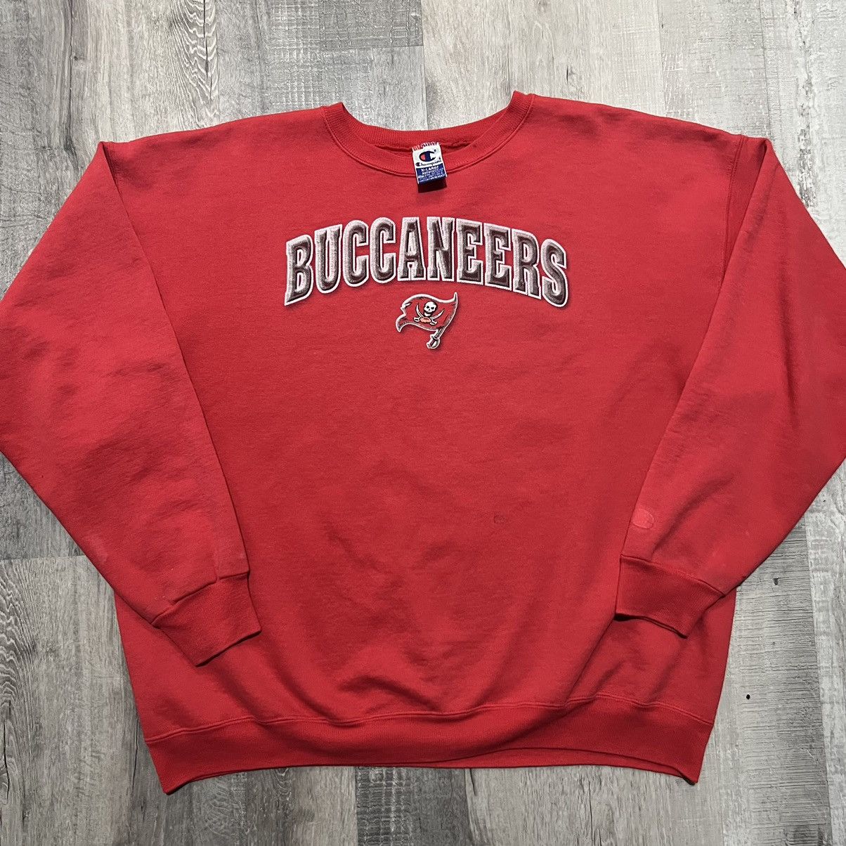 Champion × Vintage VTG Champion Tampa Bay Buccanees Red NFL Football Sweatshirt Size US XL / EU 56 / 4 - 1 Thumbnail