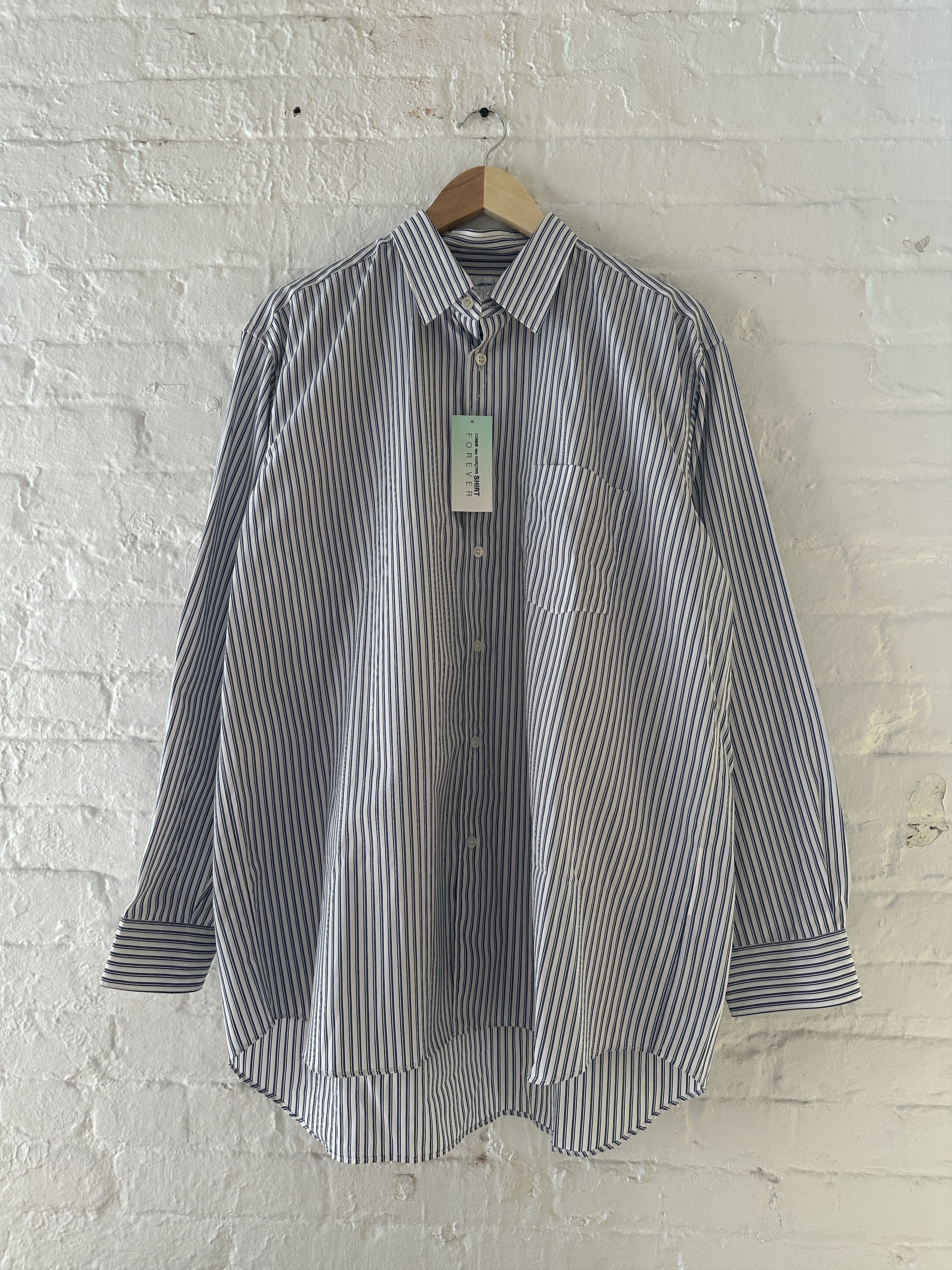 Comme des Garcons Comme des Garcons Striped Oversized Button Up Shirt Size US XL / EU 56 / 4 - 1 Thumbnail