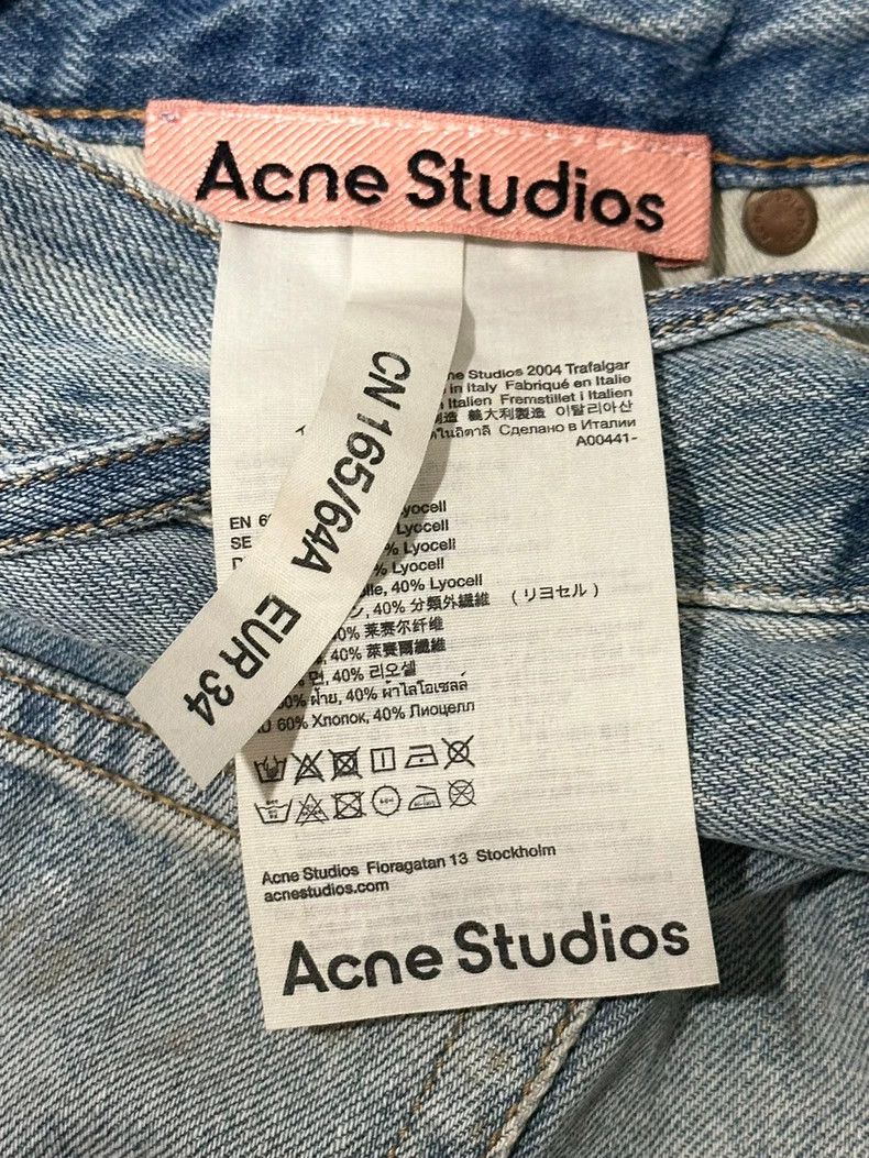 Acne Studios Acne Studios size:34 Splashed ink stained blue wide-leg wo Size 33" - 7 Thumbnail