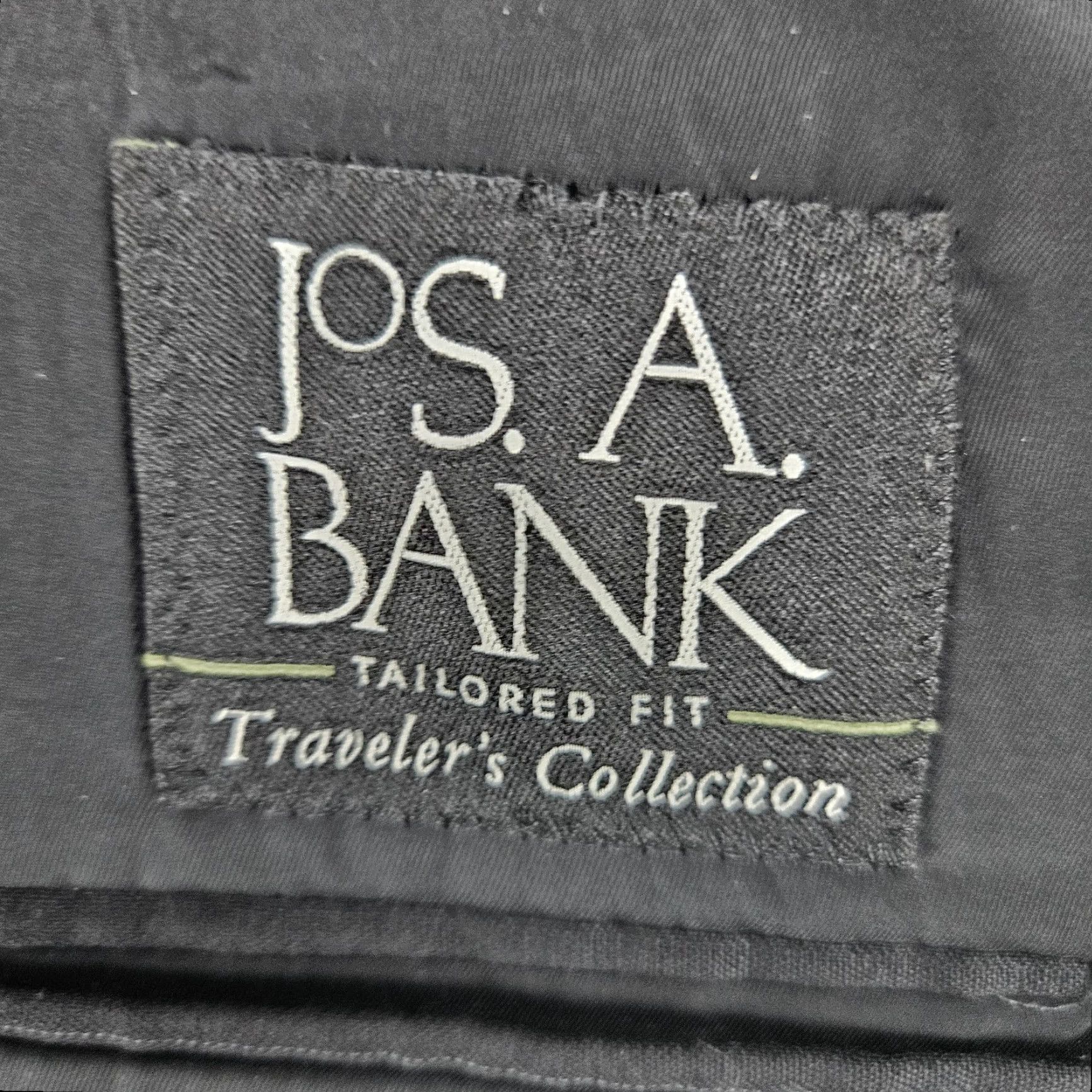 Jos. A. Bank VINTAGE Jos. A. Bank Black 100% Wool Tailored Fit Travelers 2 Button Blazer Sport Coat 43R Size 46R - 3 Thumbnail