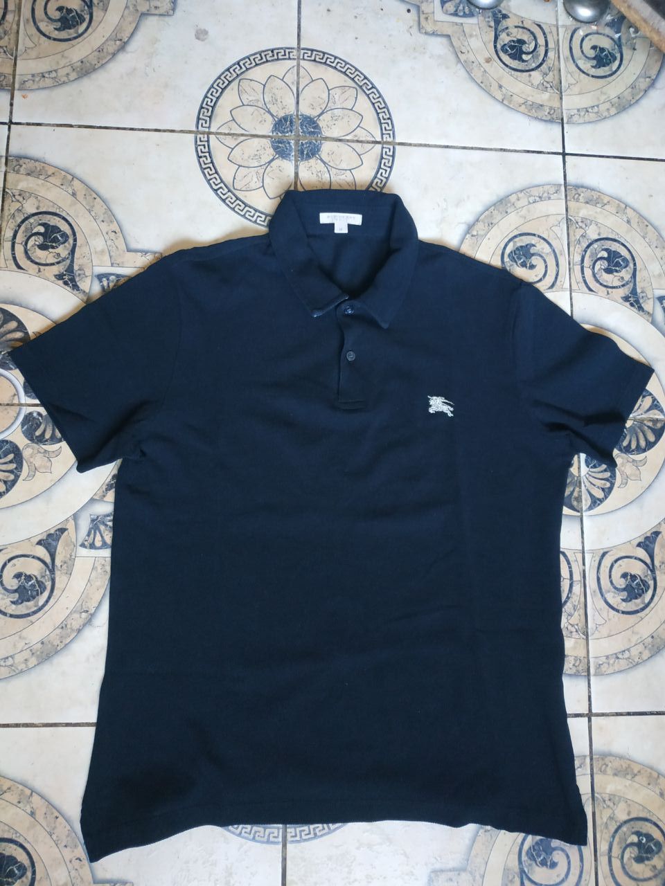 Burberry Burberry Brit Men’s Navy Blue Polo Shirt Nova Check Size US M / EU 48-50 / 2 - 1 Thumbnail