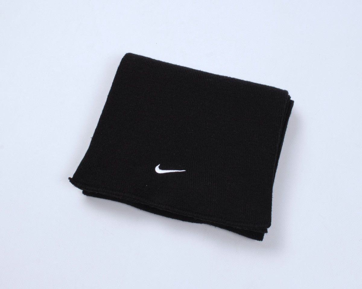 Nike × Vintage NIKE Vintage Knitted Front Embroidered Logo Swoosh Scarf Size ONE SIZE - 1 Thumbnail