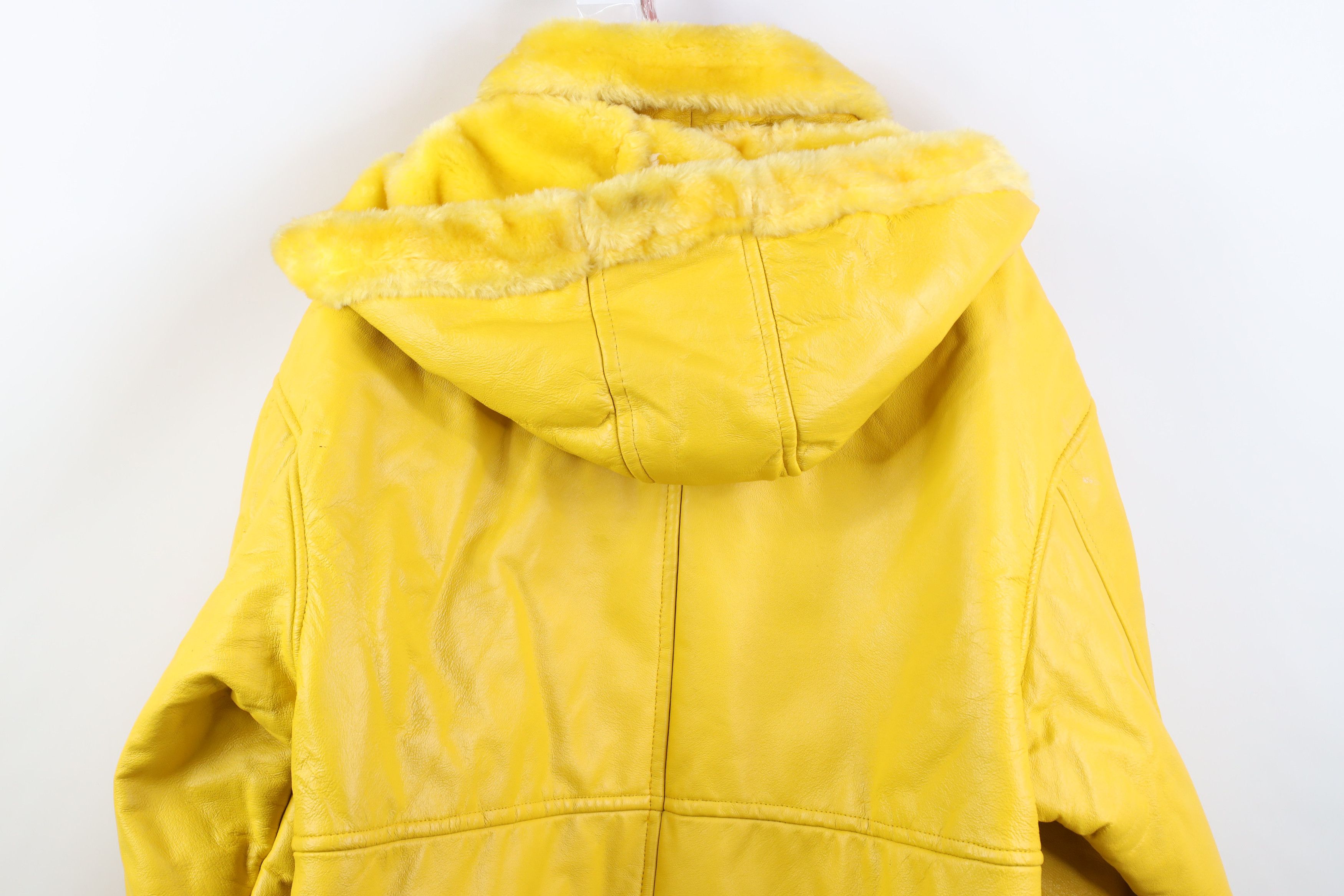Vintage Vintage 90s Streetwear Sherpa Leather B3 Hooded Parka Jacket Size XL / US 12-14 / IT 48-50 - 14 Thumbnail