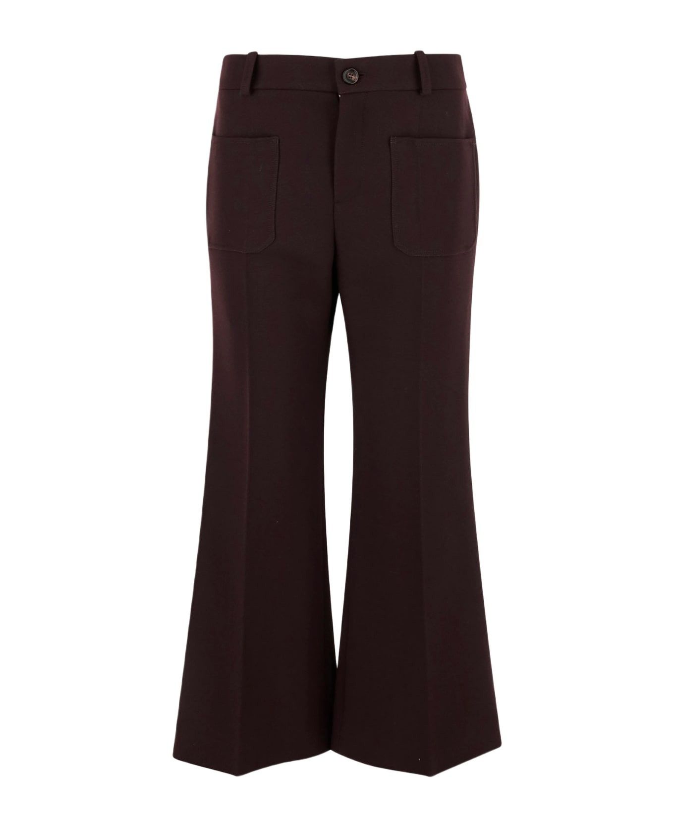 Chloe o1loc1c11025 Cropped Bootcut Pant in Copper Brown Size 28" / US 6 / IT 42 - 1 Thumbnail