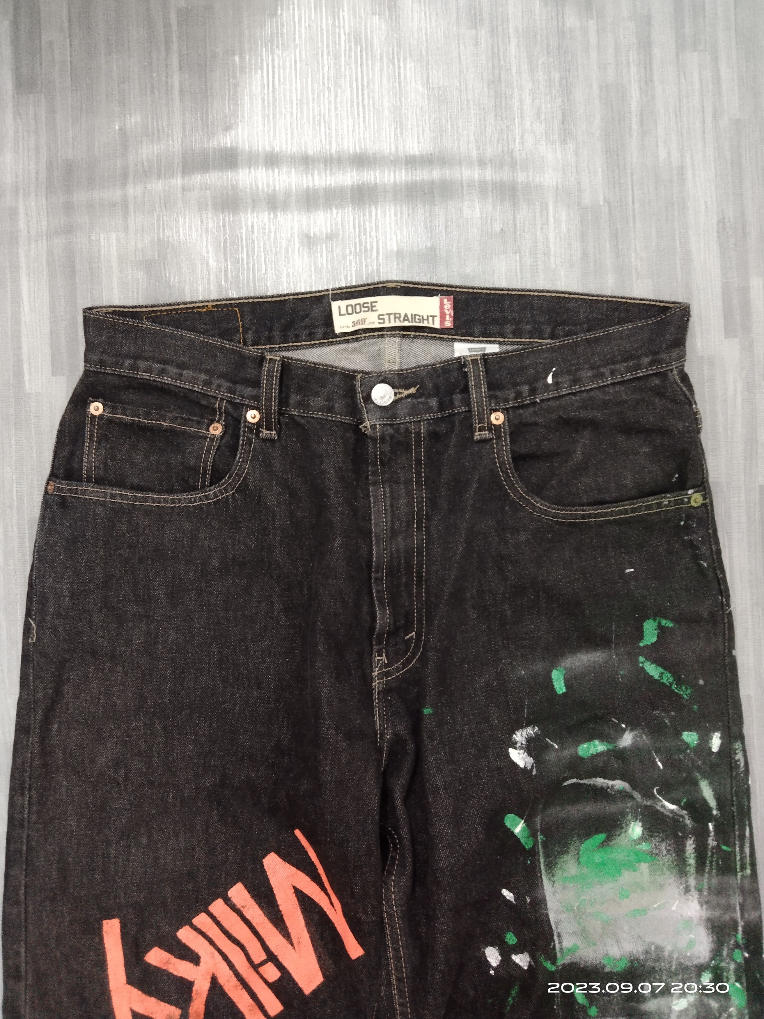 Levi's LEVIS LOOSE SICK SPLATTER DENIM PANTS Size US 34 / EU 50 - 4 Thumbnail