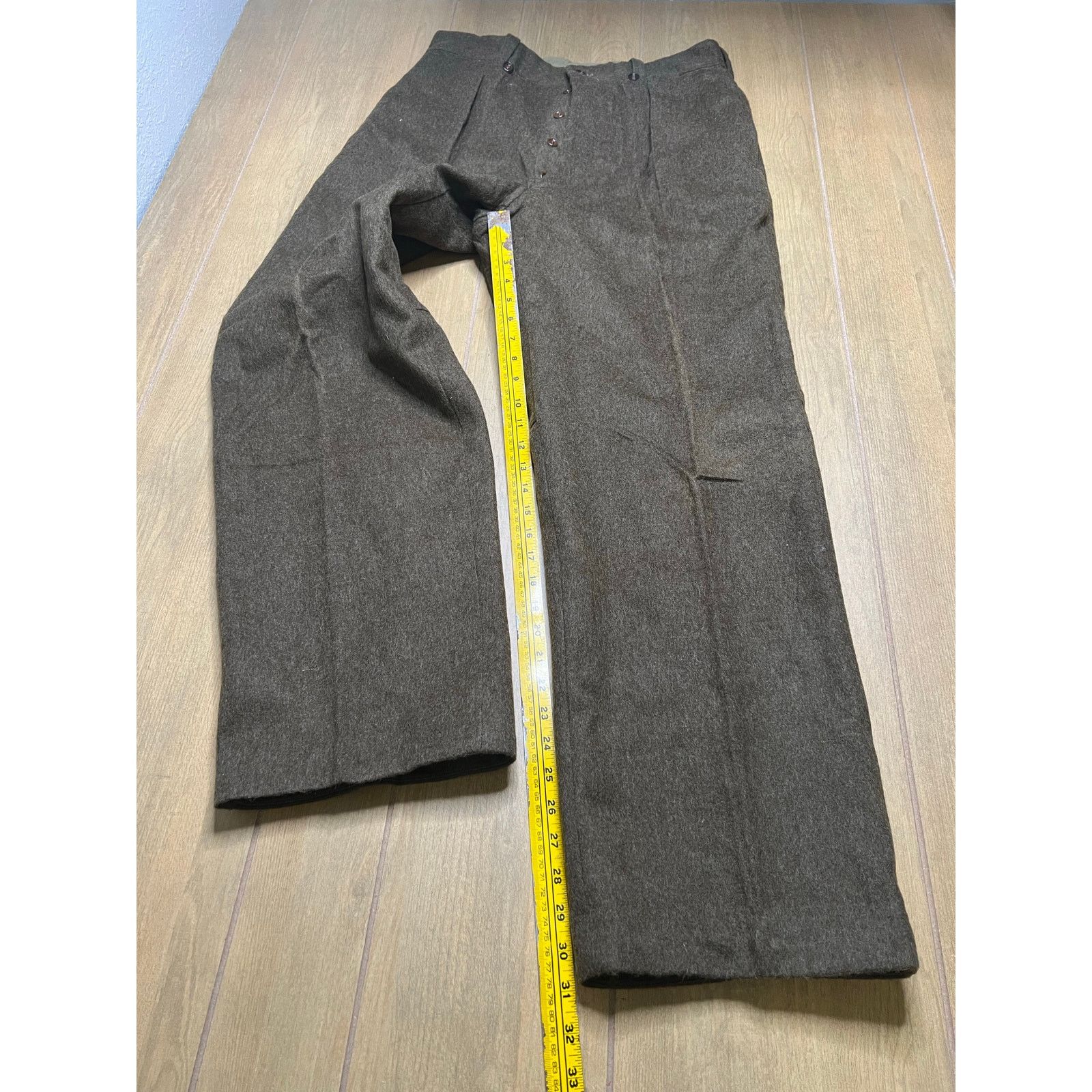 Vintage Vintage WWII US Army Wool Field Trousers Brown Military Size US 34 / EU 50 - 8 Thumbnail