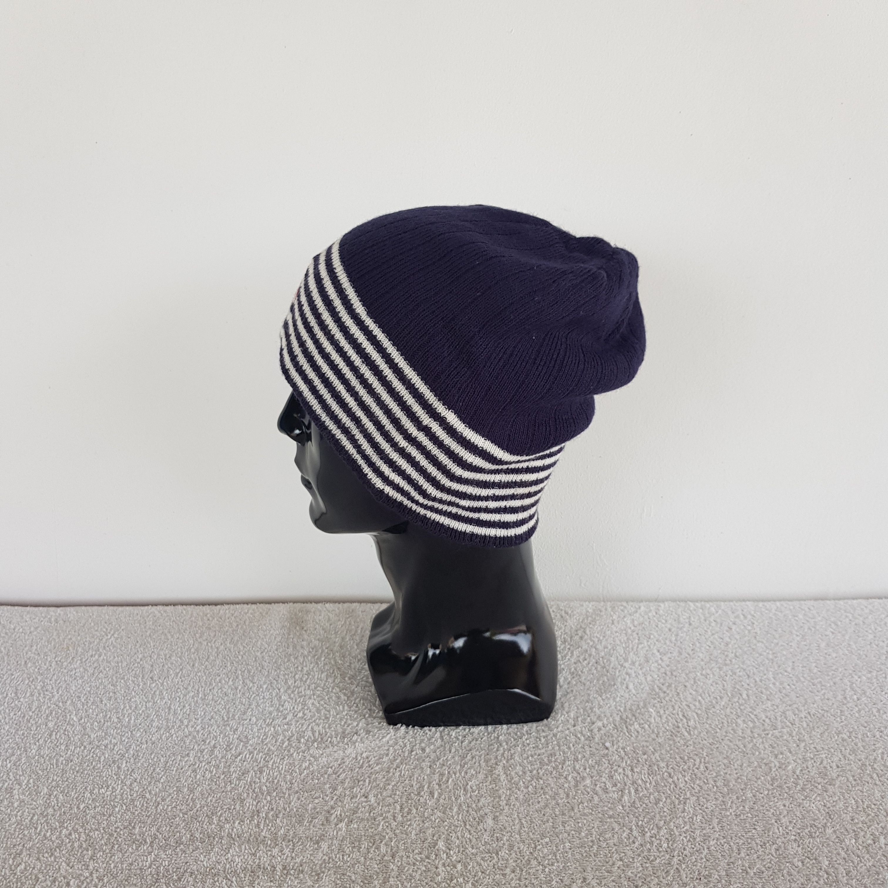 Aran Isles Knitwear Vintage Le Coq Spotfit Beanie Ribbed Knit Snow Caps Hats. Size ONE SIZE - 4 Thumbnail