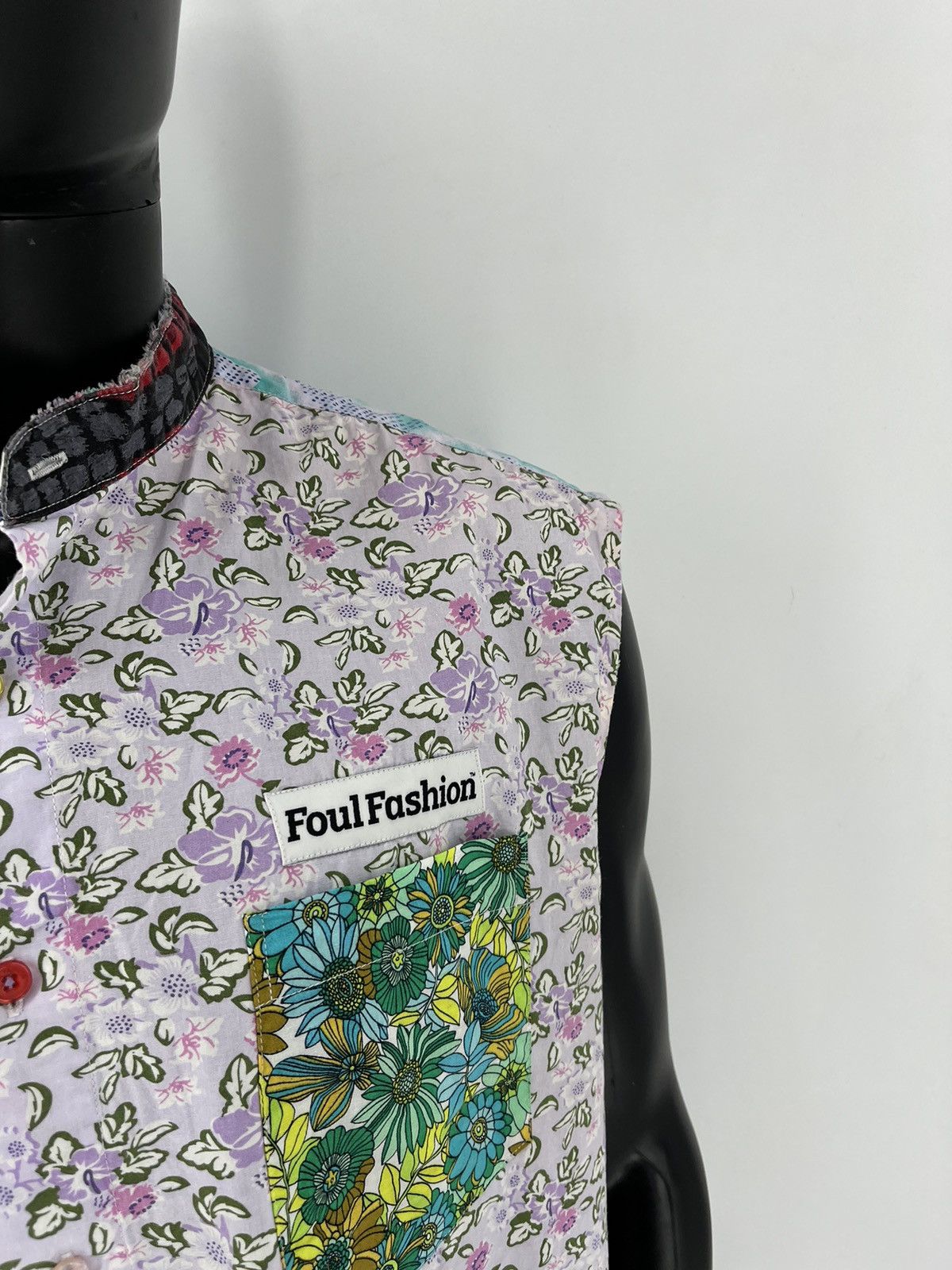 Japanese Brand Vintage Y2K Japanese Brand Foul Fashion Patchwork Shirt Size US XXL / EU 58 / 5 - 10 Thumbnail