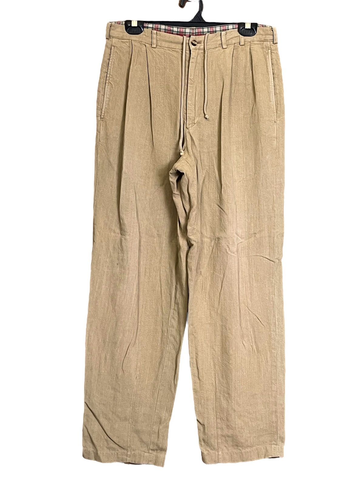 Japanese Brand SICK 90s VINTAGE PAPAS MANIERE DE HEMING BAGGY CASUAL PANTS Size US 31 - 1 Thumbnail