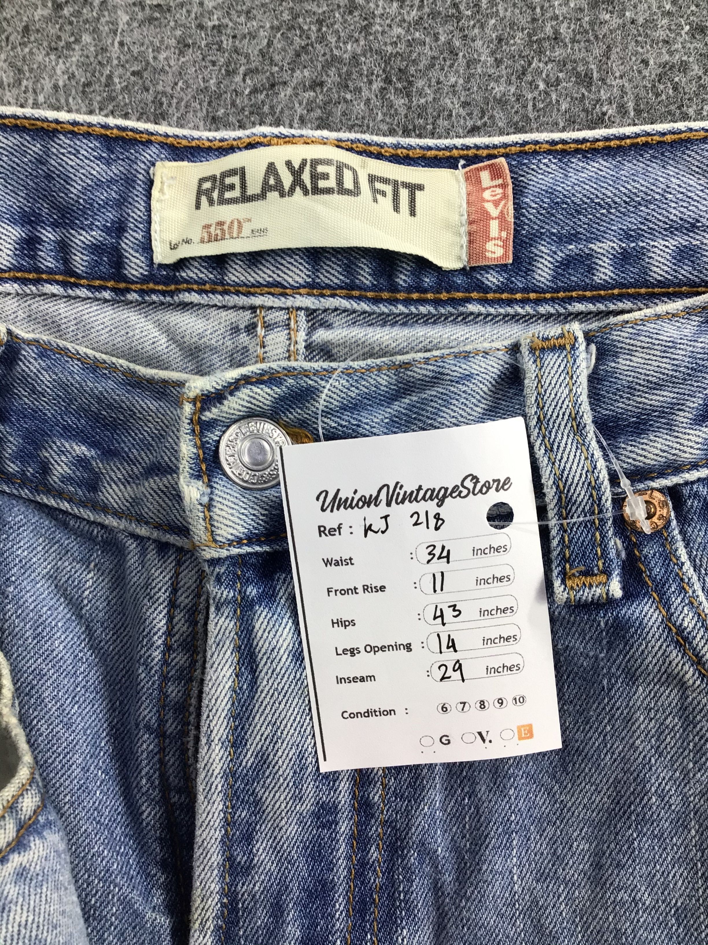 Levi's Vintage Levis 550 Jeans Medium Wash Denim KJ218 Size US 34 / EU 50 - 12 Thumbnail