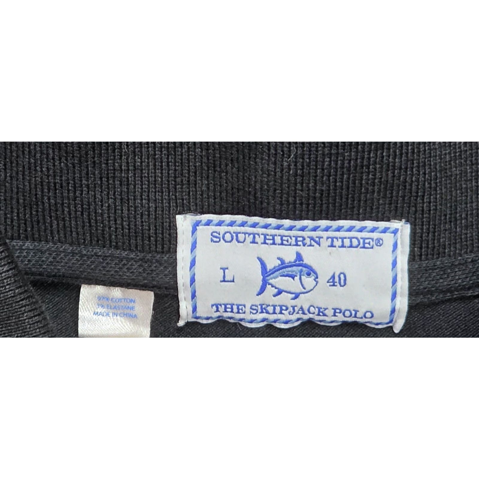 Southern Tide Southern Tide SkipJack Polo Shirt Men L Black Short Sleeve Counterpart: Appalachian State Embroidered Logo Polo Shirt Size US L / EU 52-54 / 3 - 7 Thumbnail
