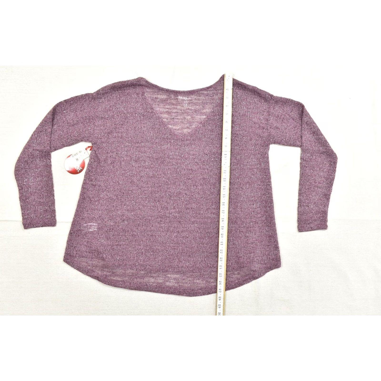 Aeropostale Aeropostale Sweater Womens XL Purple Women Metallic Knit Neck Long Sleeve Lightweight Size XL / US 12-14 / IT 48-50 - 4 Thumbnail
