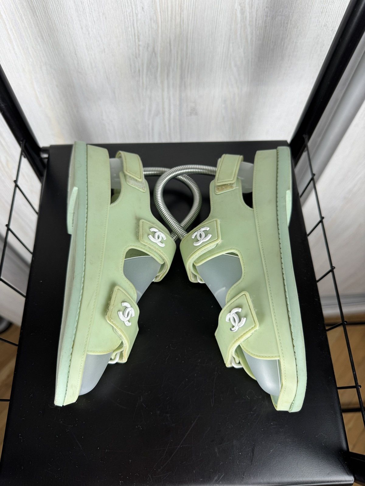 Chanel Chanel "Dad" Sandals Green Premium Size US 7 / IT 37 - 11 Thumbnail