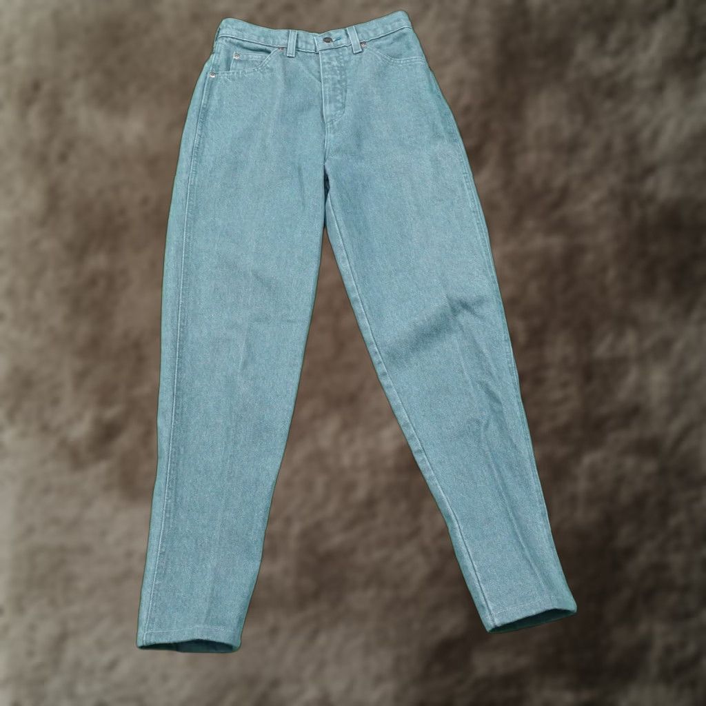 Lands' End VINTAGE LANDS' END GREEN TAPERED JEANS PETITE 6P (26X28) WOMENS USA MADE Size 28" / US 6 / IT 42 - 1 Thumbnail