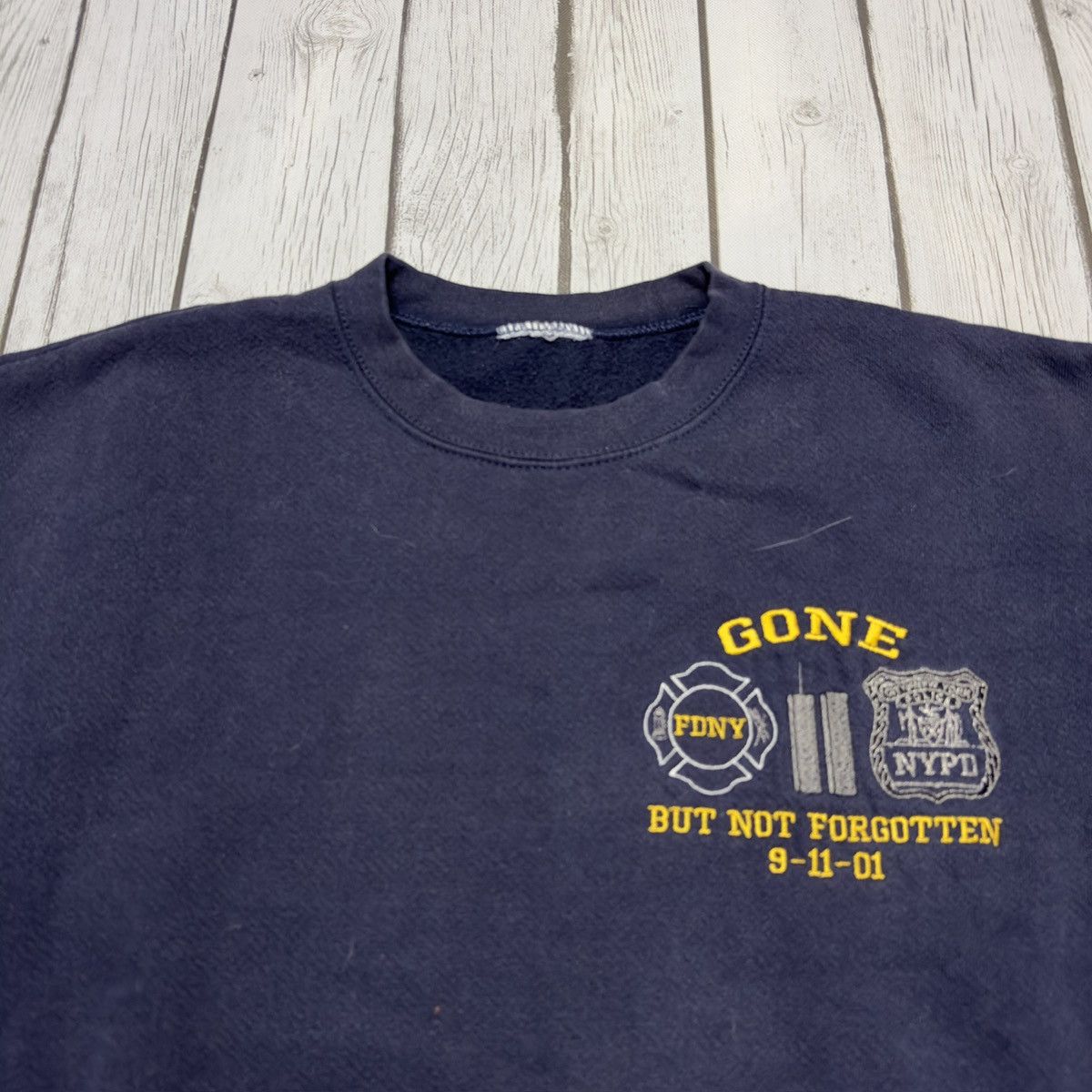 Vintage Vintage 9/11 sweatshirt Size US XL / EU 56 / 4 - 3 Thumbnail