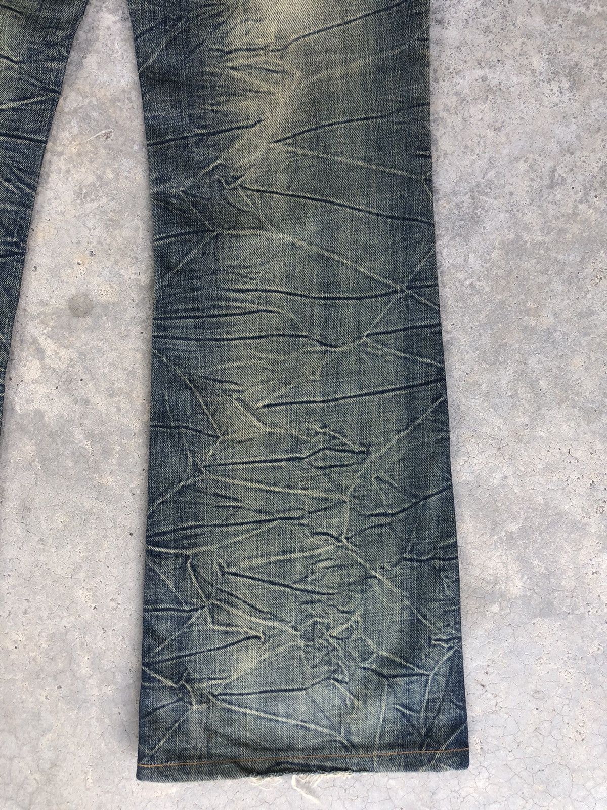 Japanese Brand Japanese Algate Flared Jeans Mud Wash Distressed Jeans Size US 32 / EU 48 - 12 Thumbnail