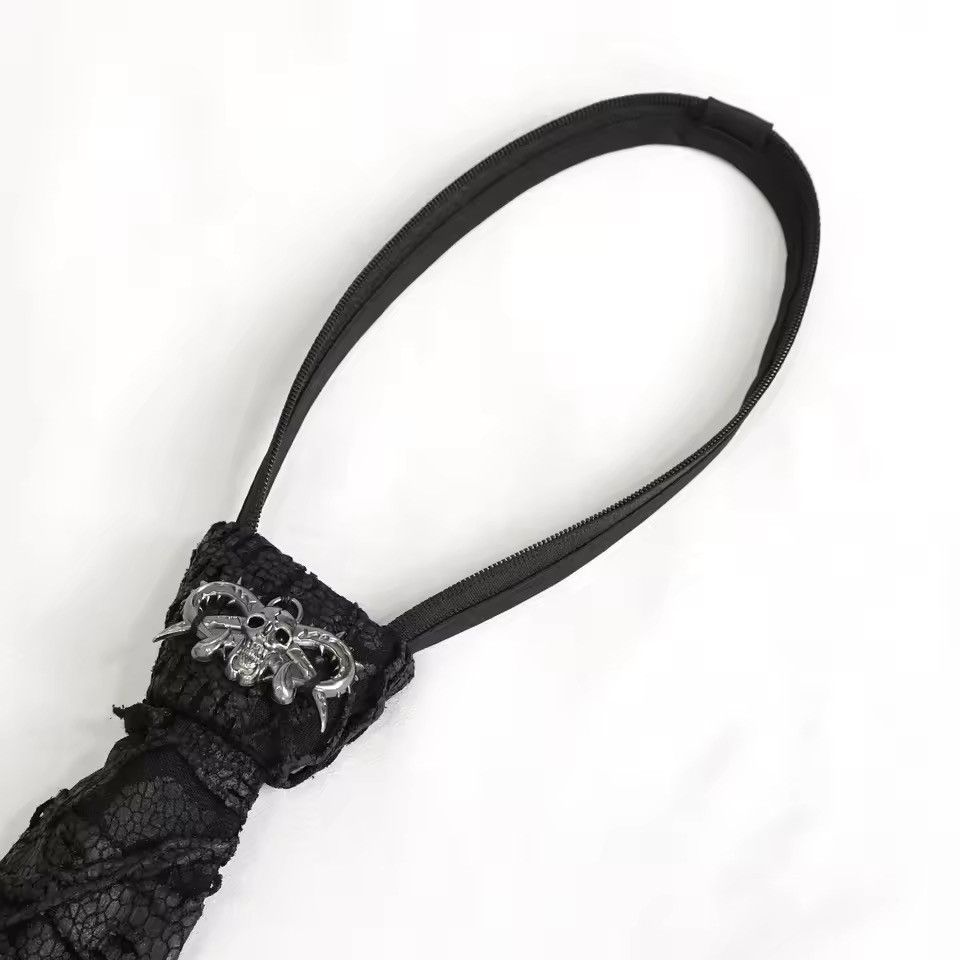 Other Gothic Punk Skull Black Lace Tie Size ONE SIZE - 4 Thumbnail