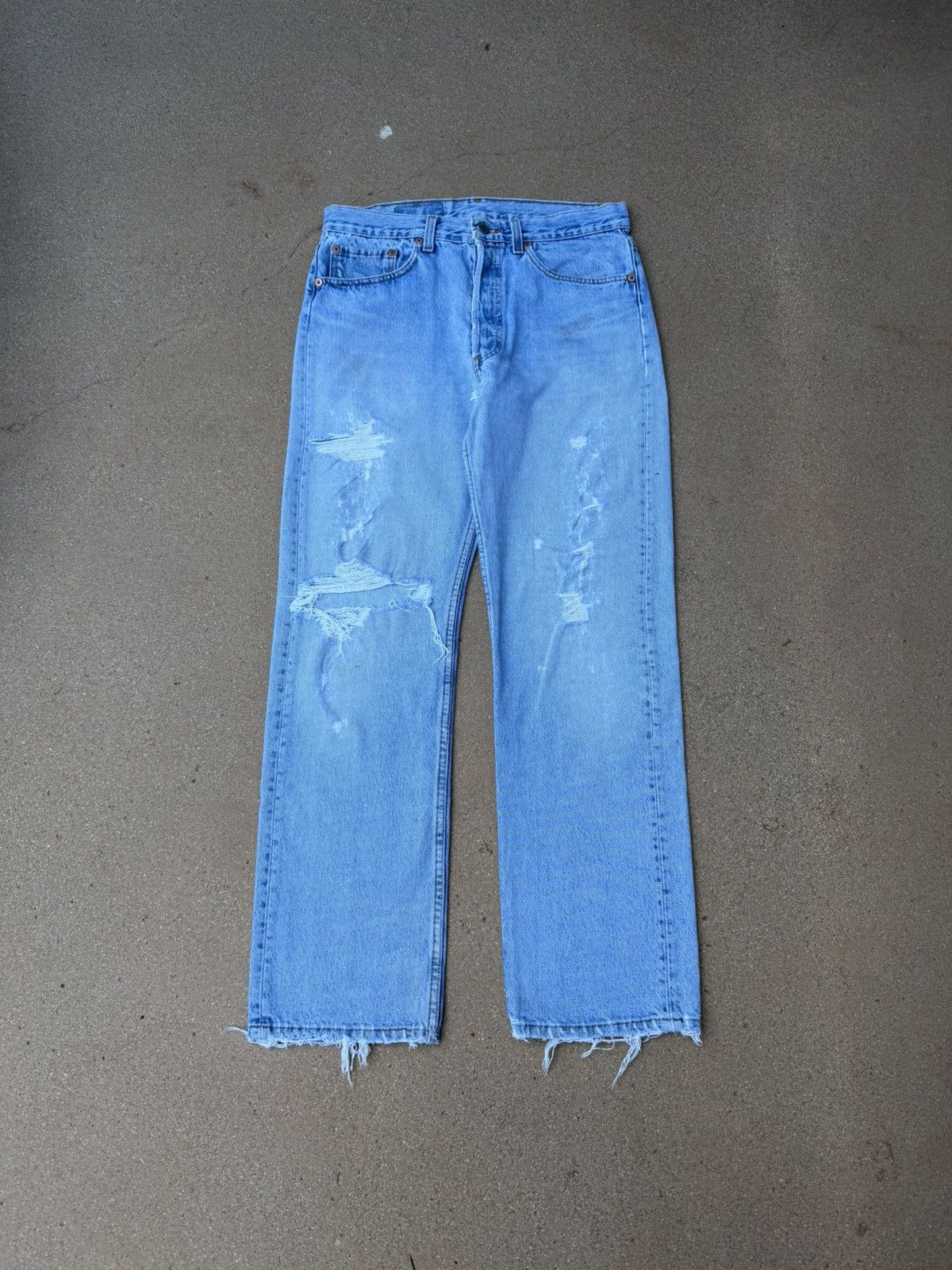 Levi's Vintage 90s Levis 501xx Buttonfly Straight Denim Jeans 31x29 Size US 31 - 1 Thumbnail