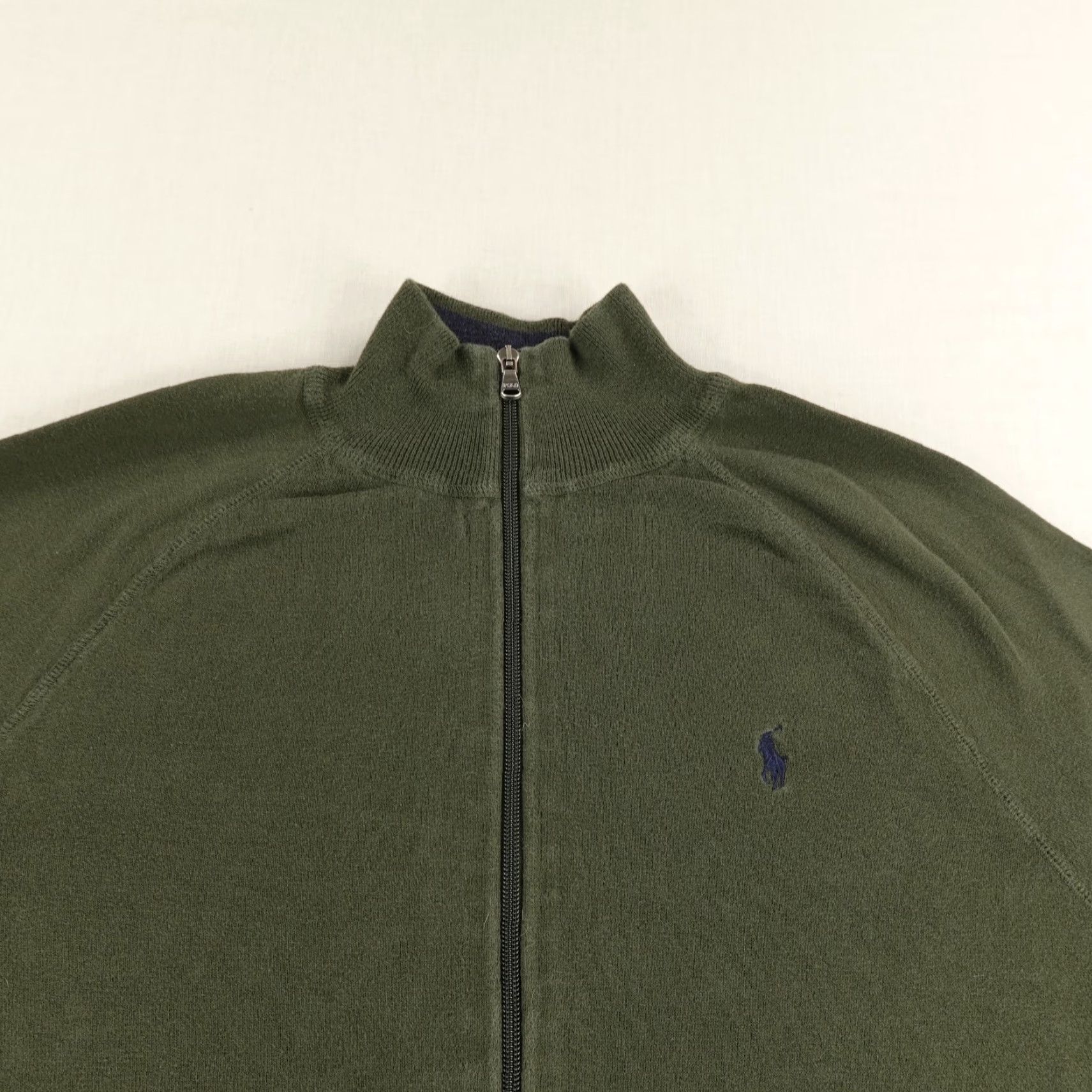 Polo Ralph Lauren VINTAGE Polo Ralph Lauren Sweater Shirt Mens XL Green Full Zip Knit Logo Pony Mens 80s 90s Classic Outdoor zipper Size US XL / EU 56 / 4 - 2 Thumbnail
