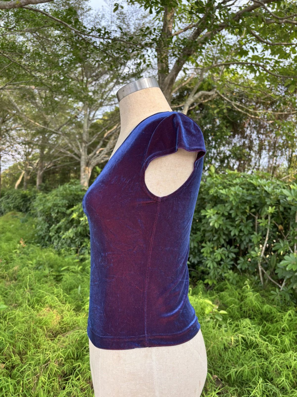 Vintage Nally & millie velvet top Size L / US 10 / IT 46 - 2 Thumbnail