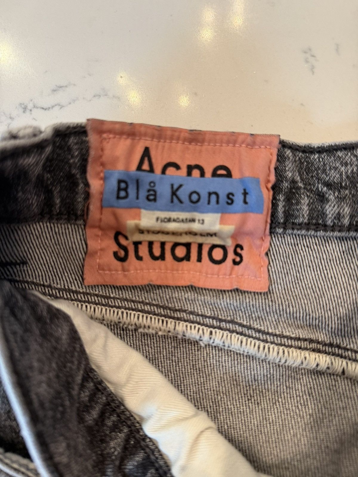 Acne Studios Acne Studios Blå Konst Max Dark Stone Grey Jeans Size 33x34 Size US 33 - 3 Thumbnail
