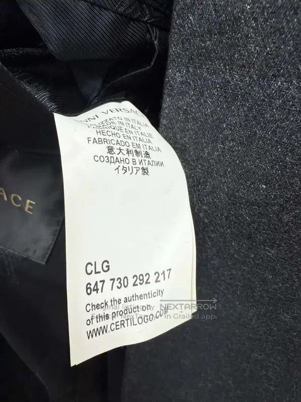 Versace Versace Men's Black Wool Long Sleeve Jacket . Size US XL / EU 56 / 4 - 7 Thumbnail