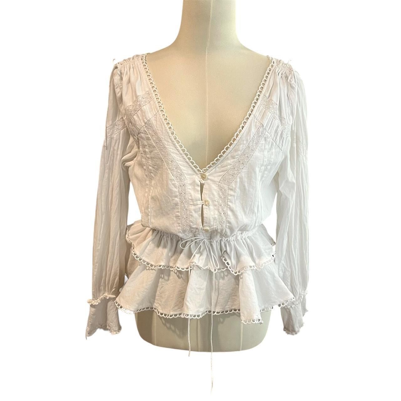 Other Vintage y2k romantic coquette cottage fairy core lace blouse Size M / US 6-8 / IT 42-44 - 4 Thumbnail