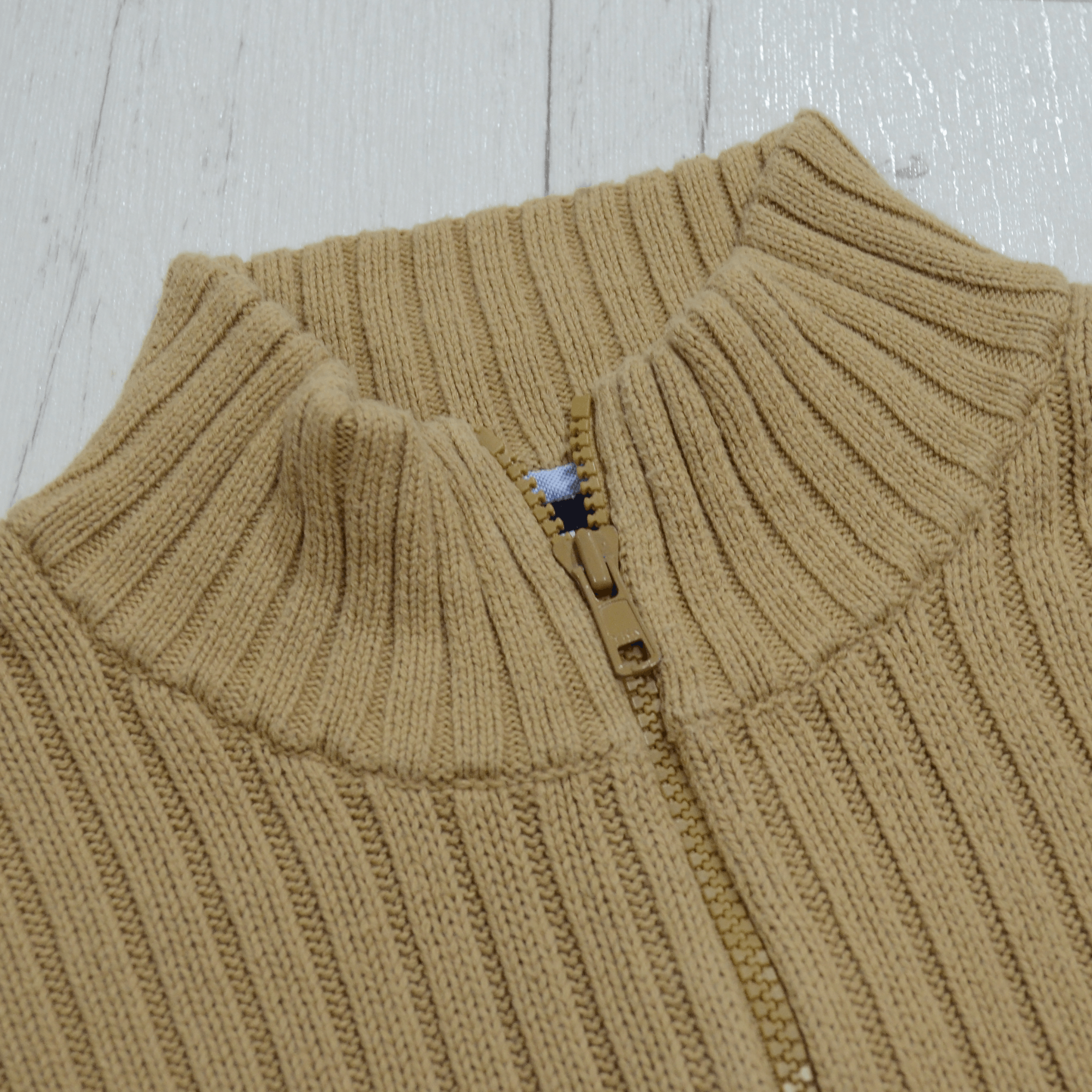 Tommy Hilfiger × Vintage Vintage Tommy Hilfiger Cream Full Zip Knit Sweater Y2K 90s Size US L / EU 52-54 / 3 - 6 Thumbnail