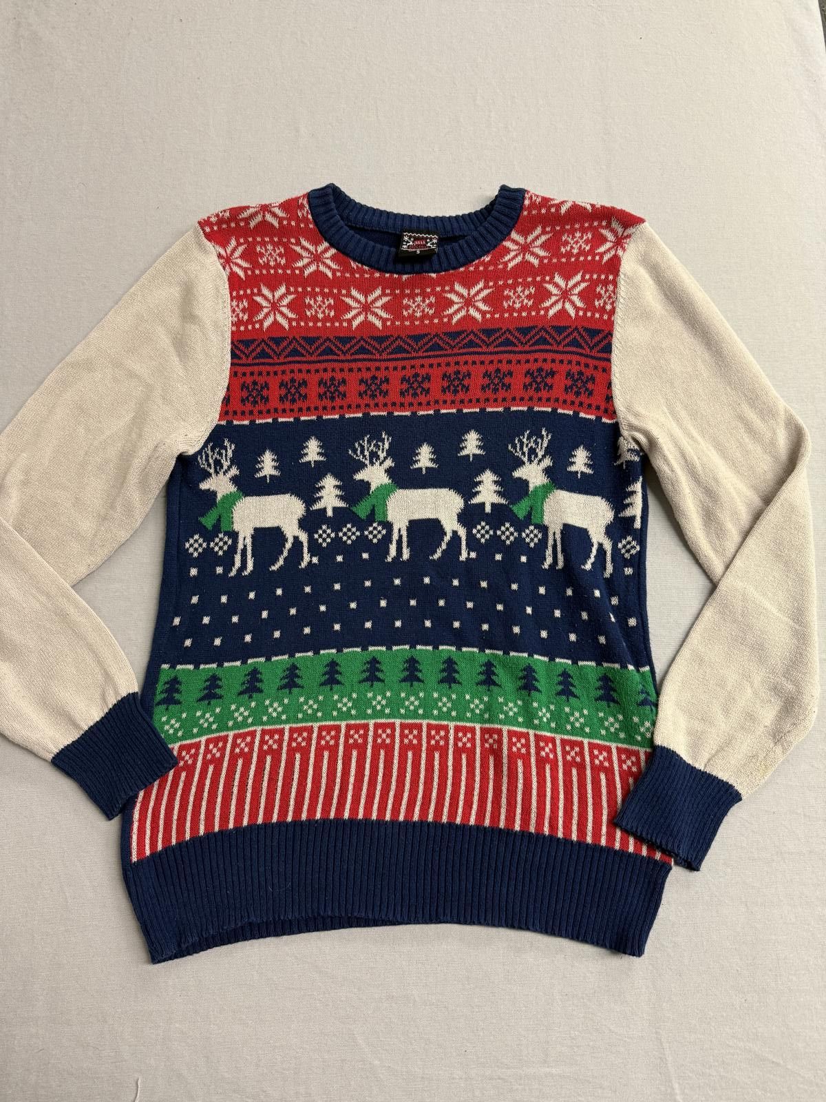 Other Ugly Christmas Sweater - Snow Reindeers with Scarfs - S Size US S / EU 44-46 / 1 - 1 Thumbnail