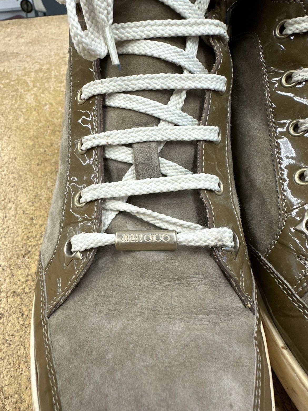 Jimmy Choo Jimmy Choo Suede Hi-Top Sneakers Size US 7 / EU 40 - 4 Thumbnail