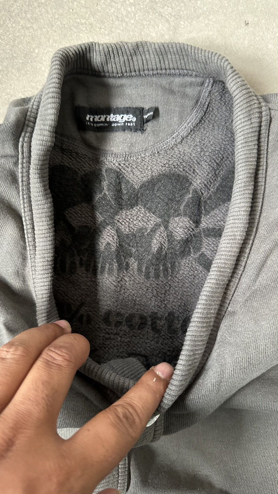 Montage VINTAGE Y2K MONTAGE JAPANESE SKULLS CARDIGANS Size US L / EU 52-54 / 3 - 9 Thumbnail