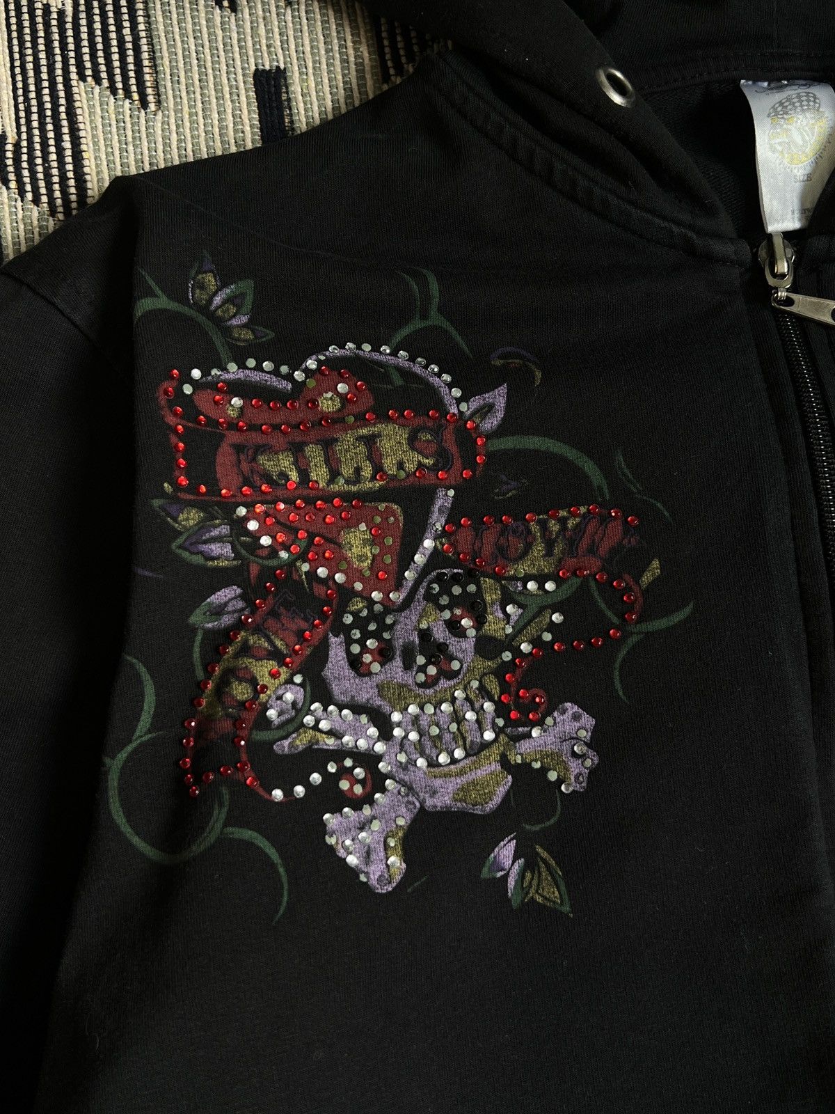 Christian Audigier Ed Hardy by Christian Audigier Big Logo Y2k Zip Hoodie Size S / US 4 / IT 40 - 5 Thumbnail