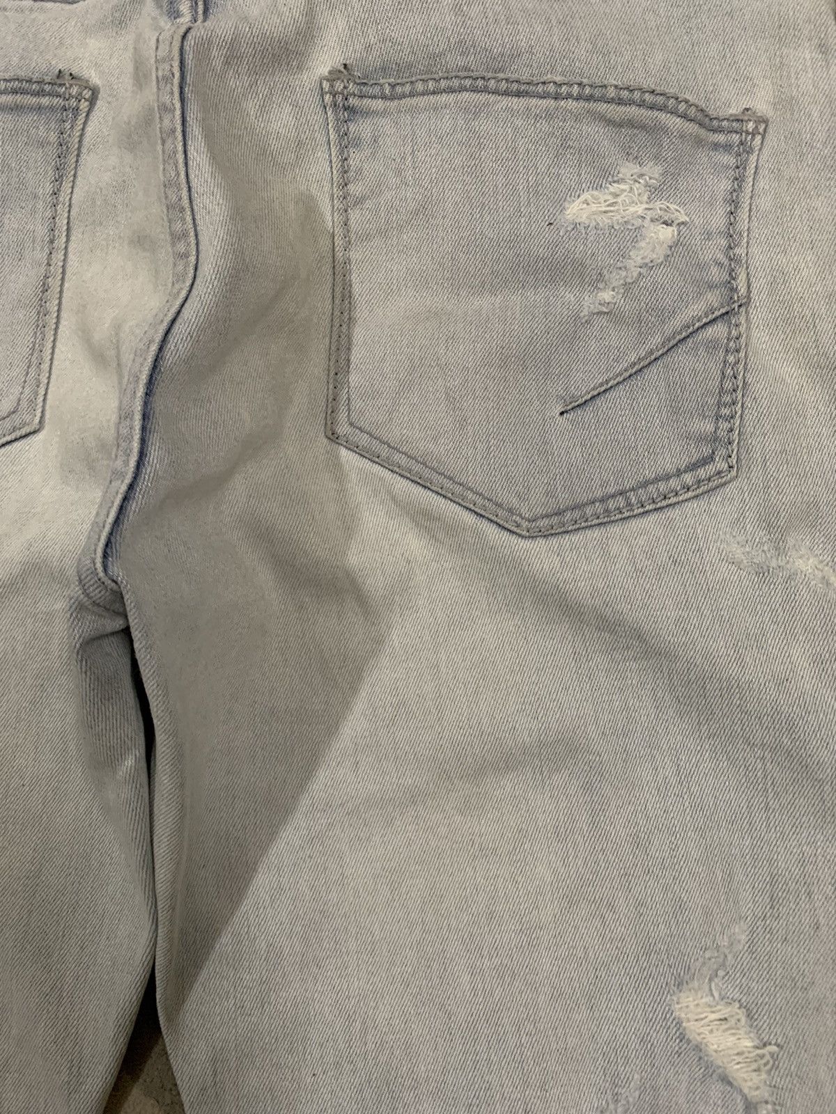 Number (N)ine Japanese Brand Gostar De Fuga Patched Distressed Punk Jeans Size US 31 - 11 Thumbnail