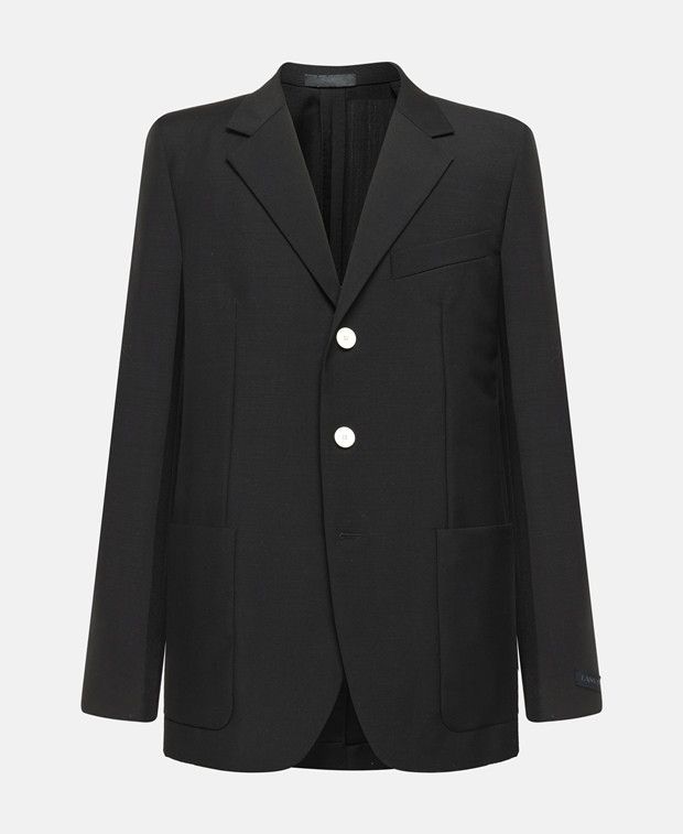 Wool-blend suit jacket