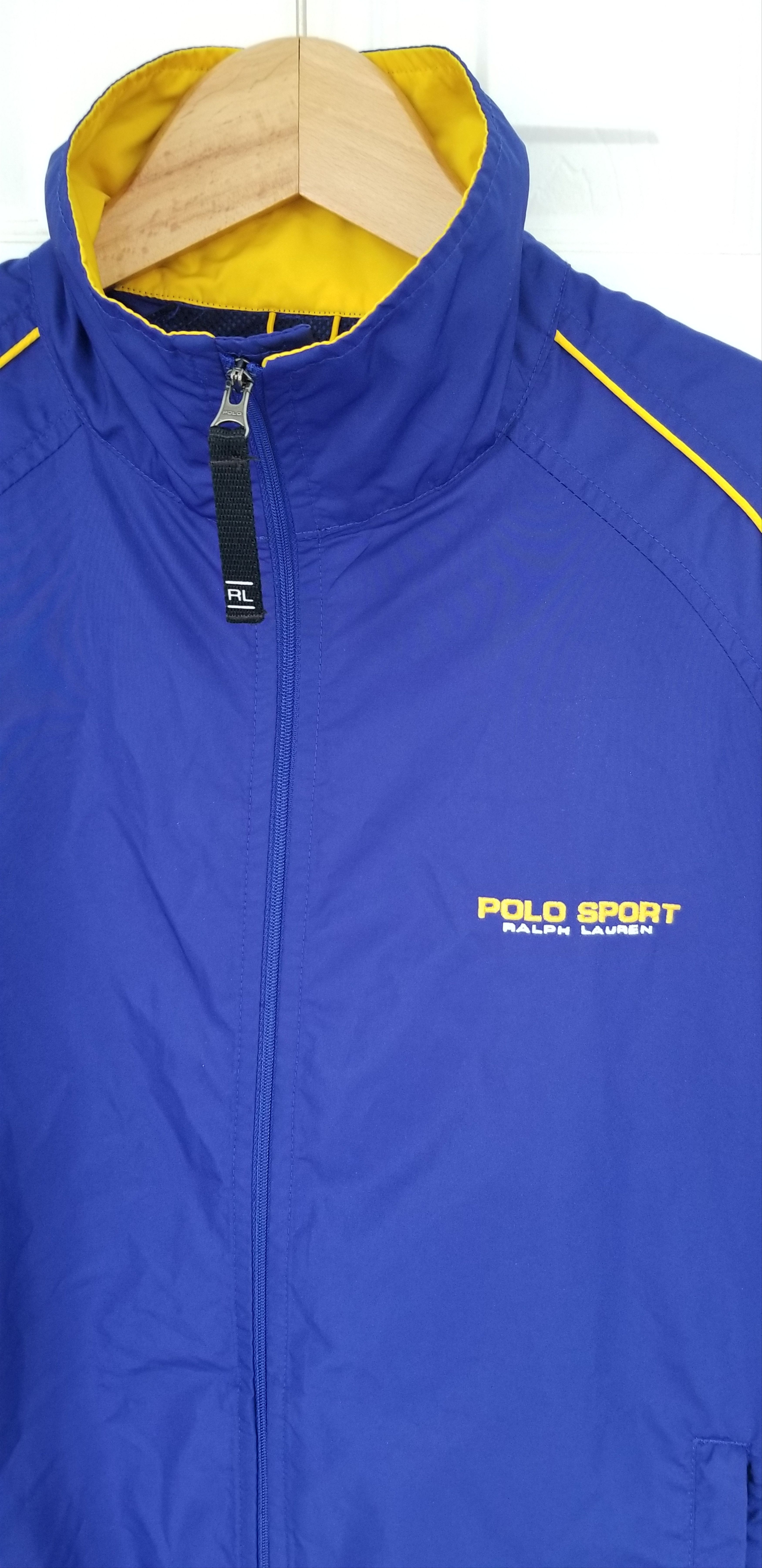 Polo Sport Ralph Lauren Jacket Blue Yellow Stadium 92 93